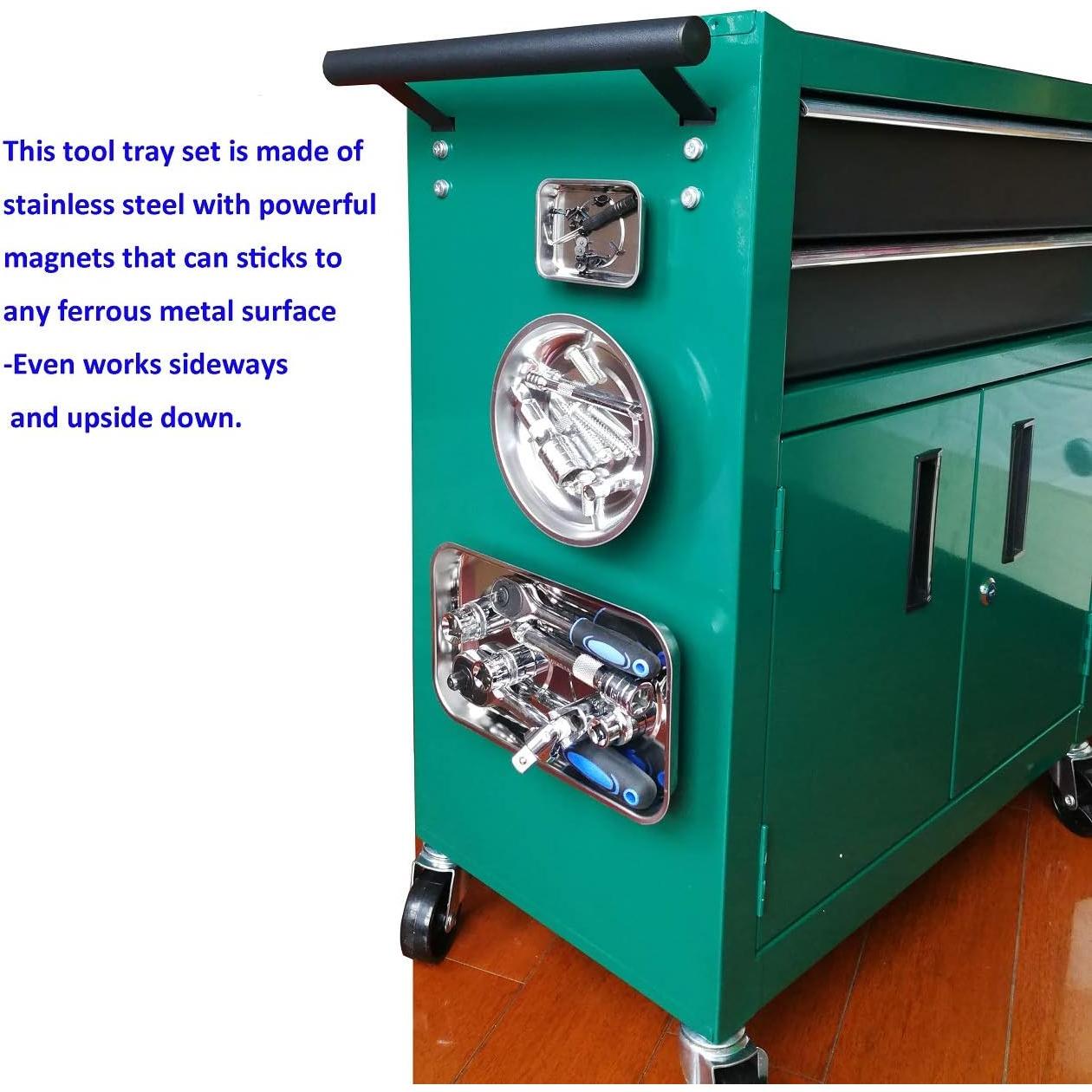 Juego de Bandejas Magnéticas 3pc BYHH - Acero Inoxidable