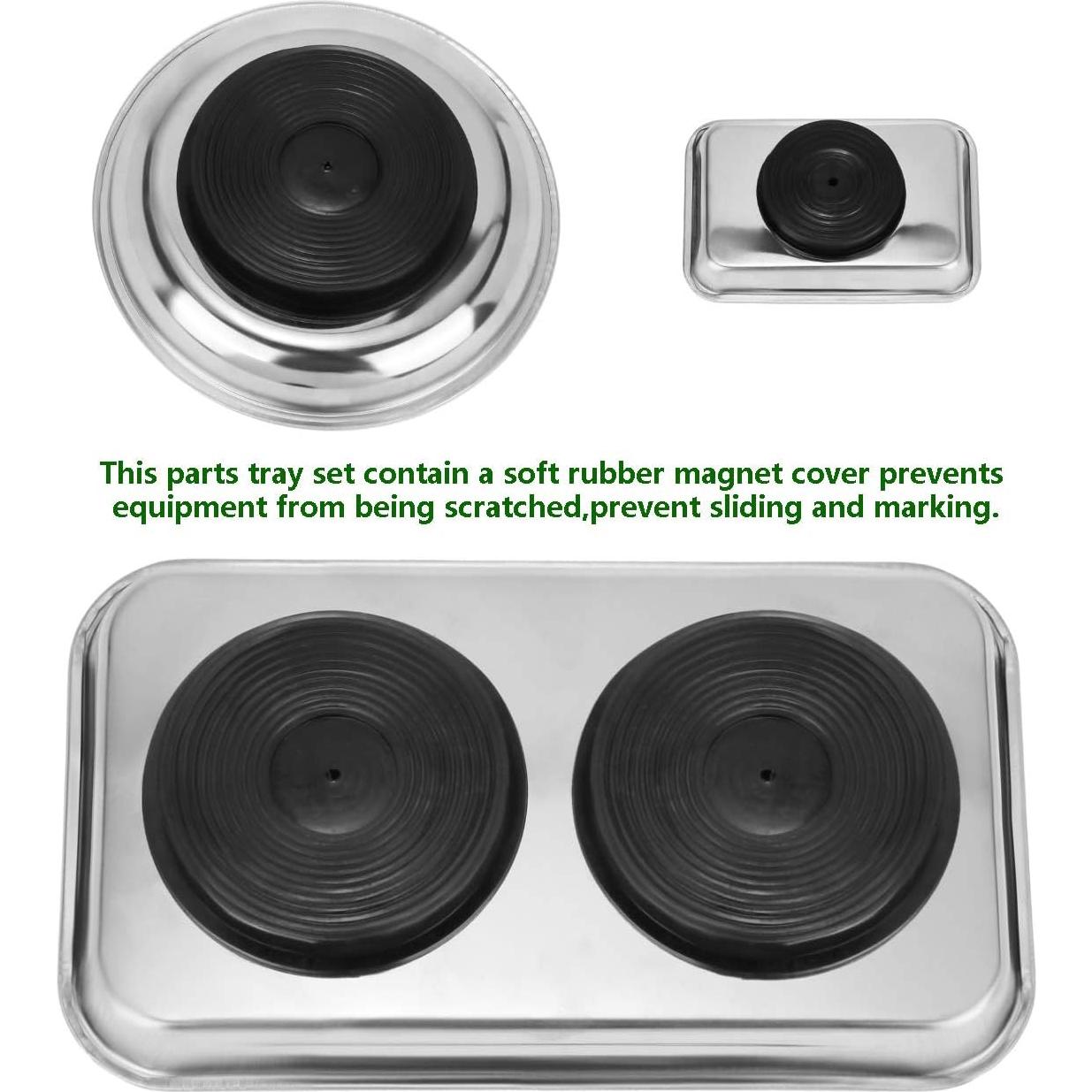 Juego de Bandejas Magnéticas 3pc BYHH - Acero Inoxidable