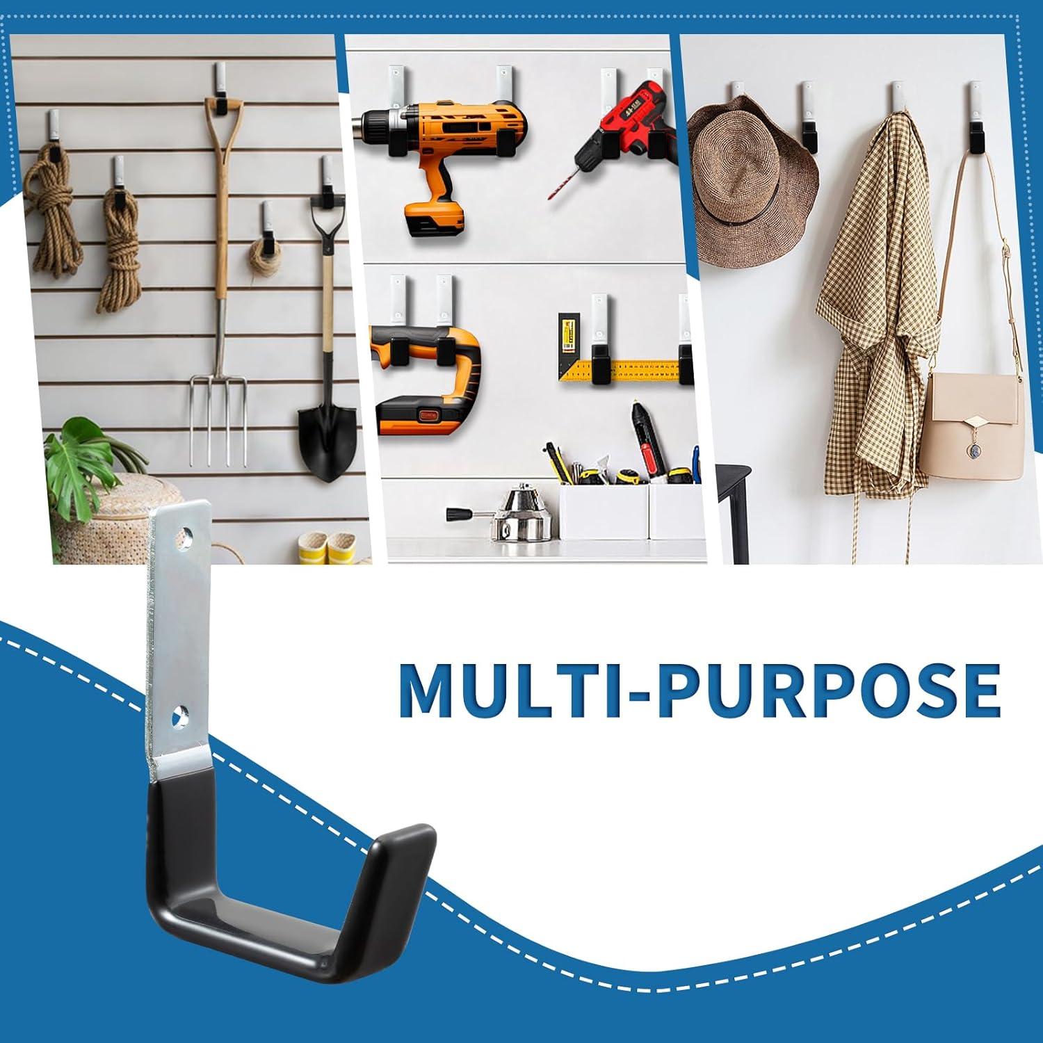 Ganchos de Almacenamiento GeeWatom de Acero Antideslizante 6PC