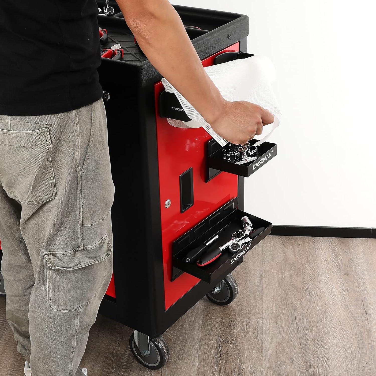 Estante Magnético CASOMAN 4 Piezas Negro Acero Inoxidable