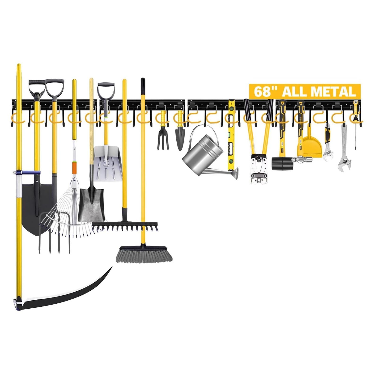 Organizador de Herramientas de Jardín ELEAD 172.72 cm Metal Amarillo