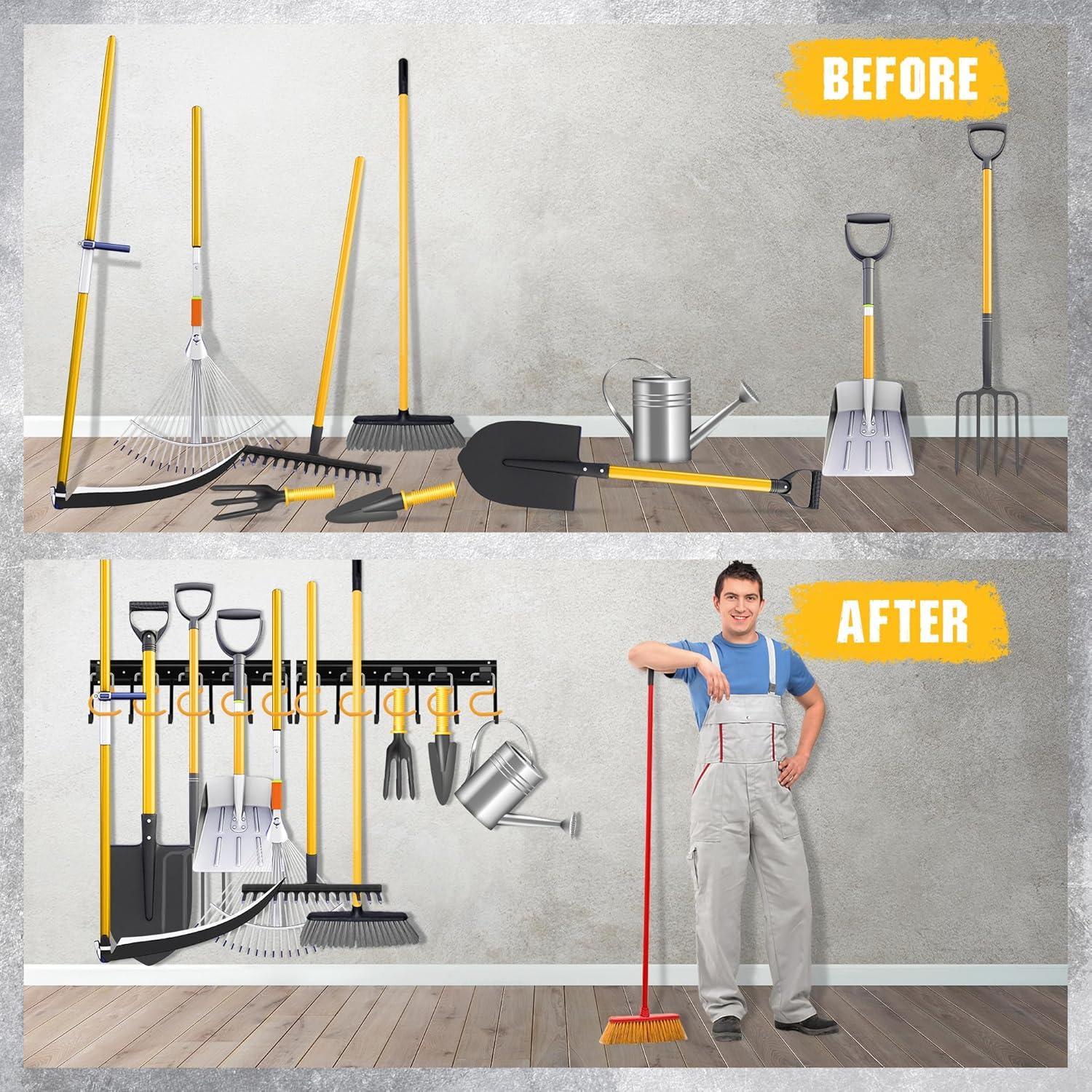 Organizador de Herramientas de Jardín ELEAD 172.72 cm Metal Amarillo