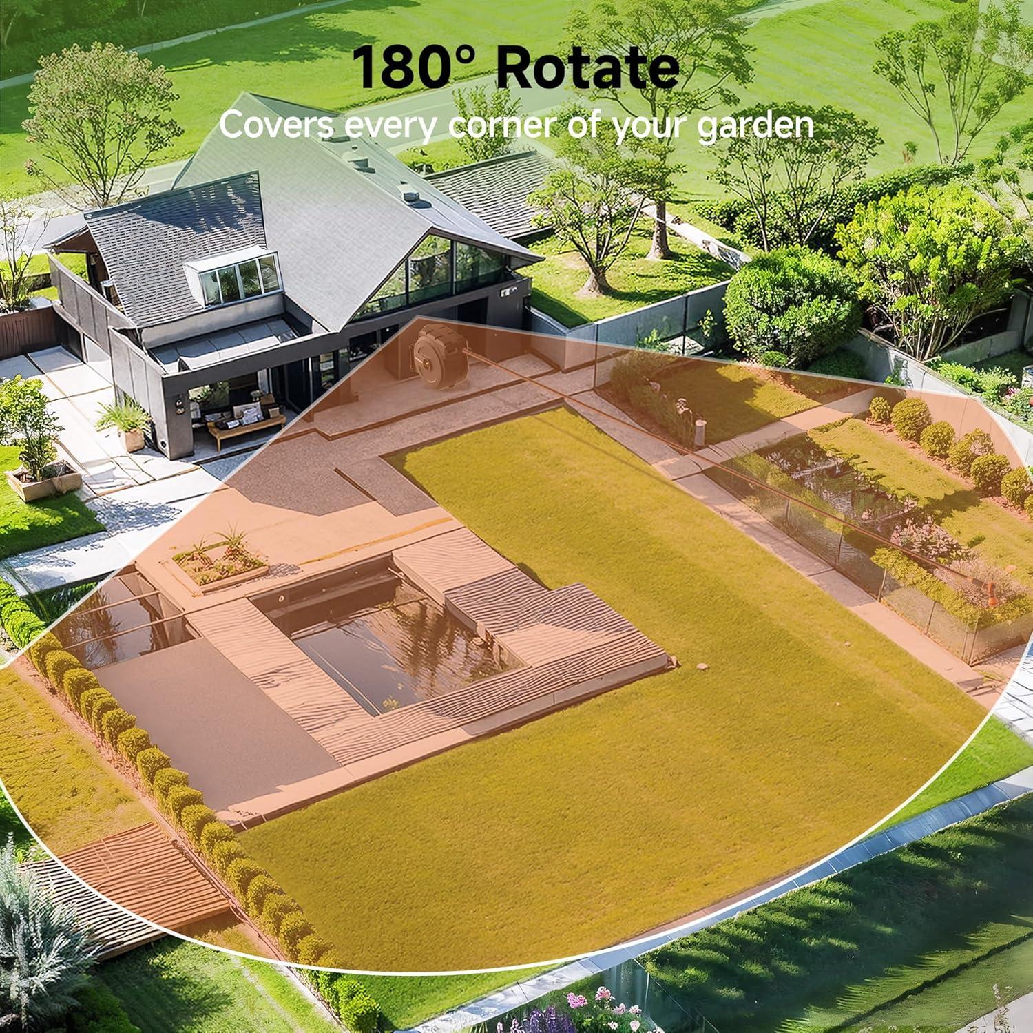 Carrete de Manguera de Jardín Giraffe Tools 39.62m Automático