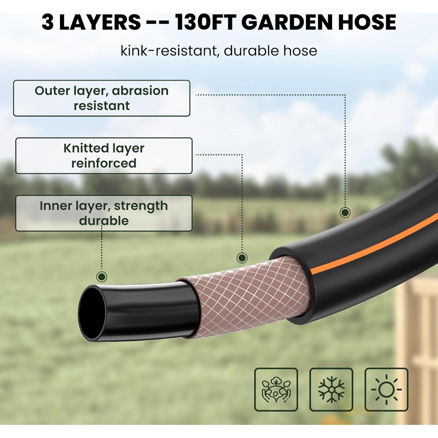 Carrete de Manguera de Jardín Giraffe Tools 39.62m Automático