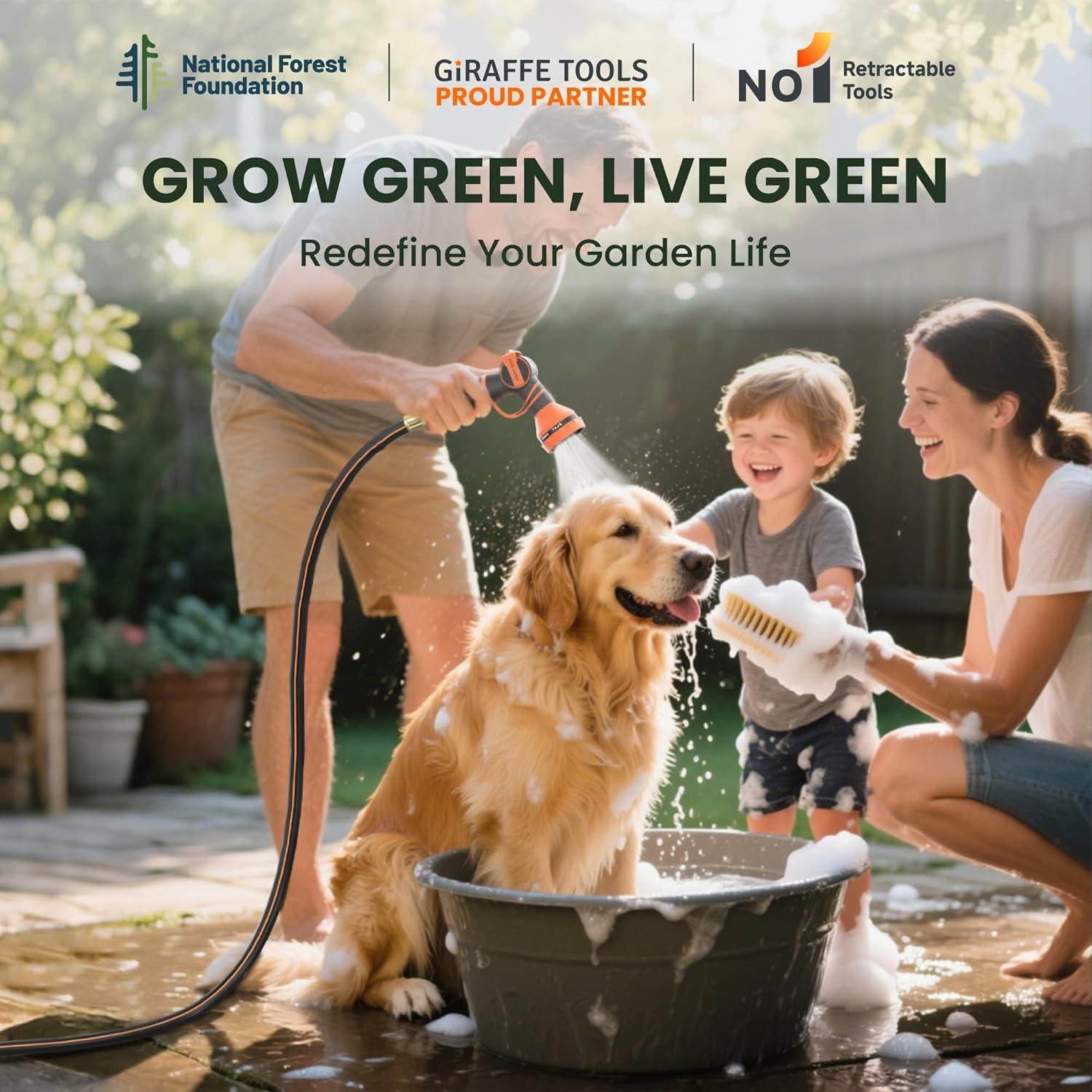 Carrete de Manguera de Jardín Giraffe Tools 39.62m Automático