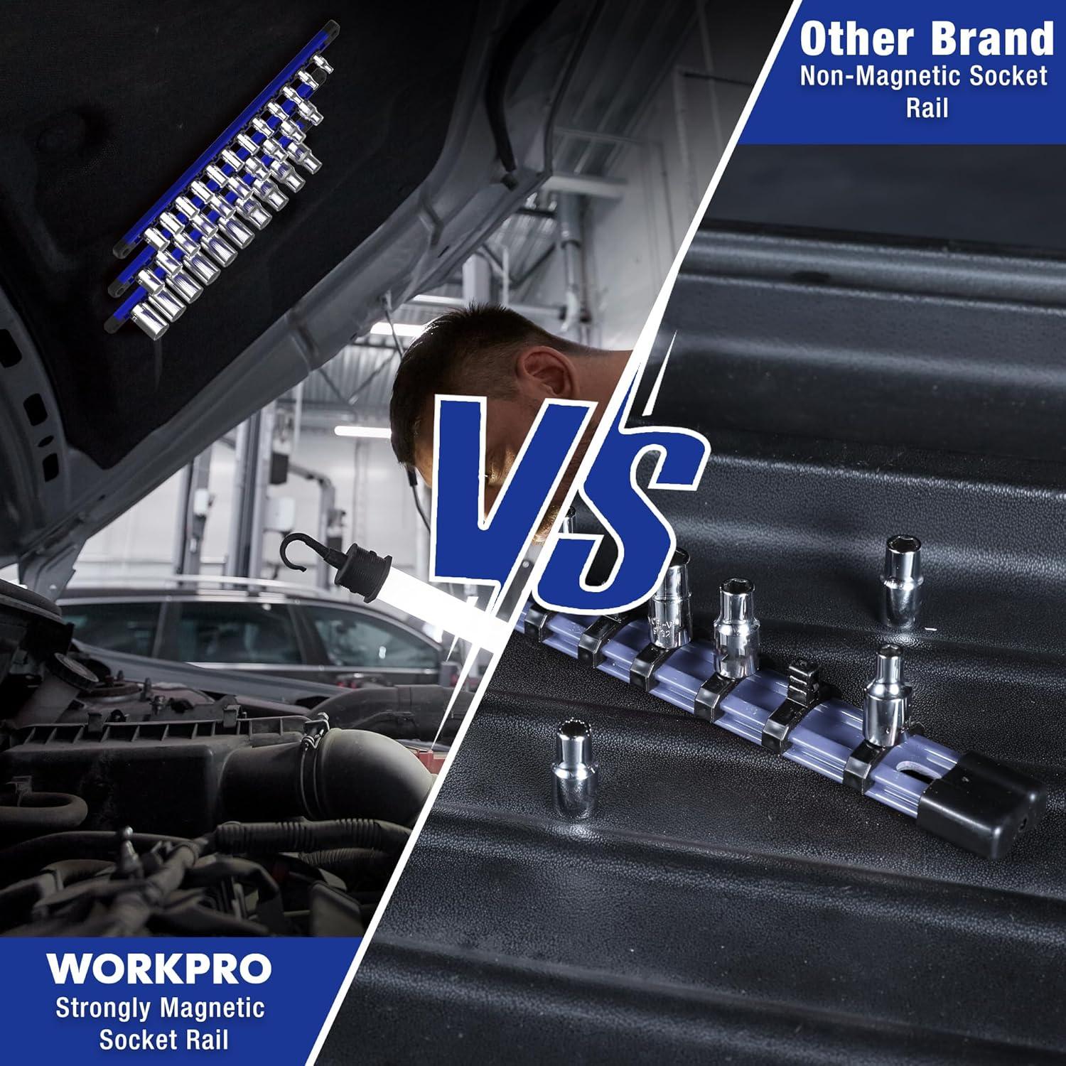 Organizador de Zócalos Magnético WORKPRO 3 Piezas Azul