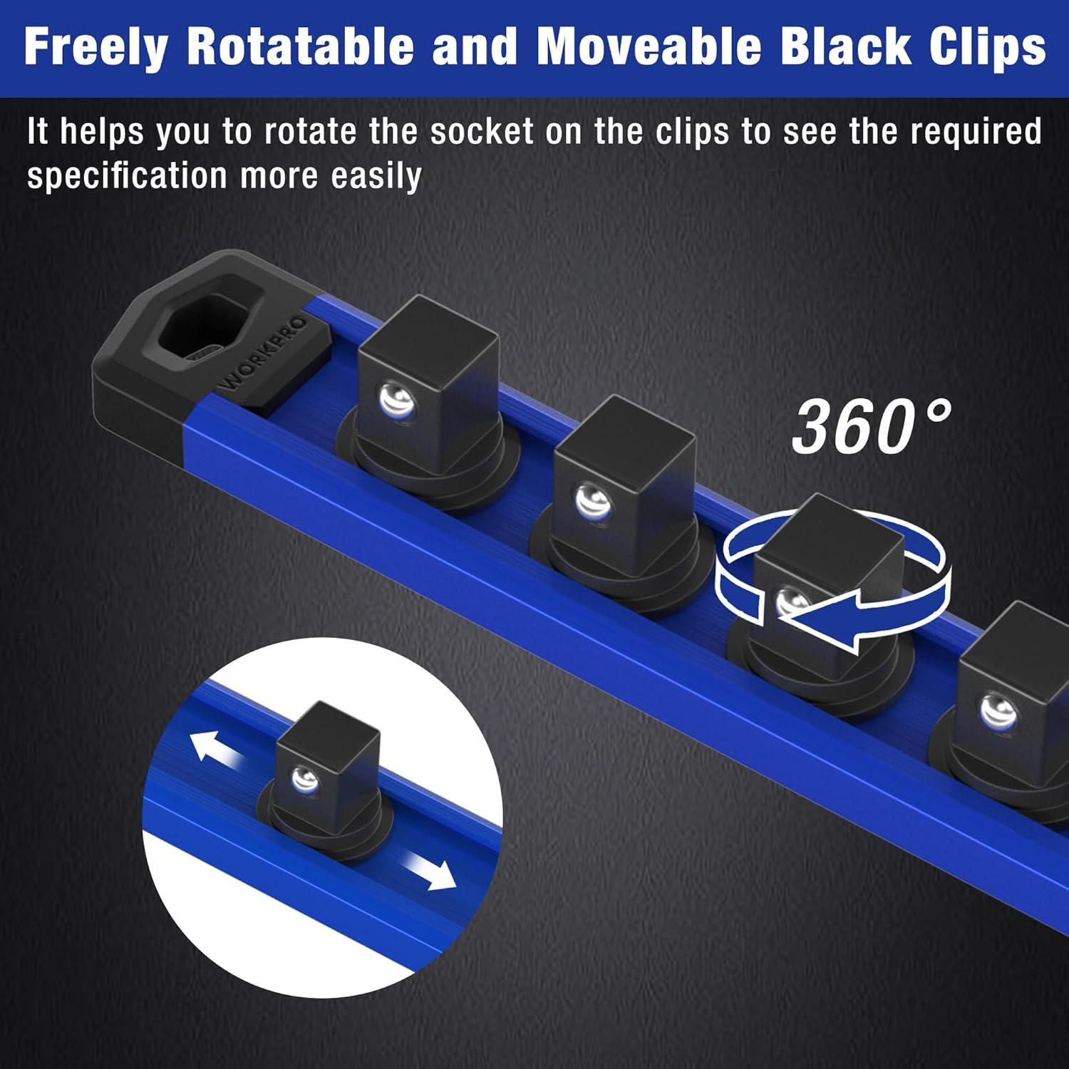 Organizador de Zócalos Magnético WORKPRO 3 Piezas Azul