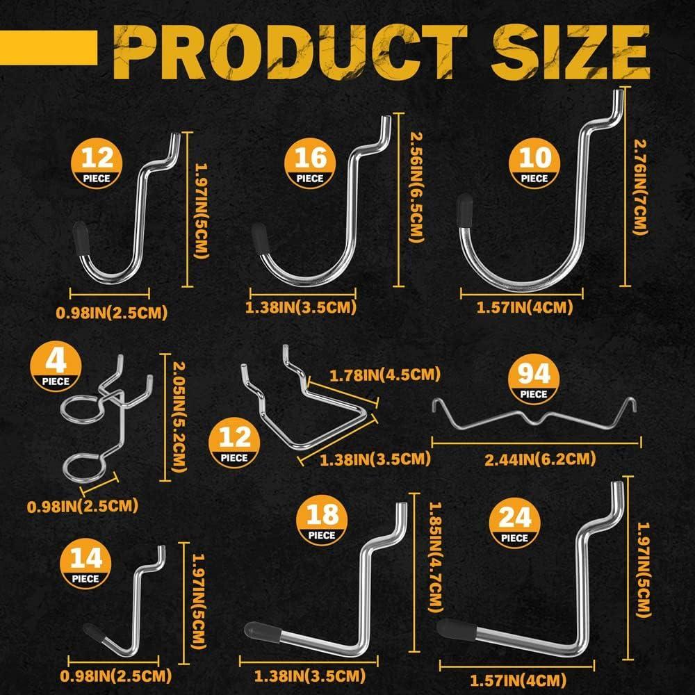 Ganchos para Tablero de Clavos ELEAD 260 Piezas Organizador