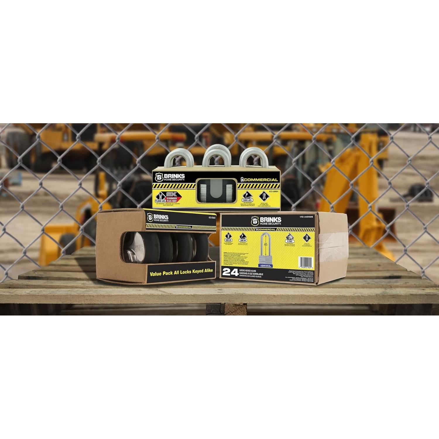 Candado de Alta Seguridad BRINKS 70mm con Llave - Paquete de 4