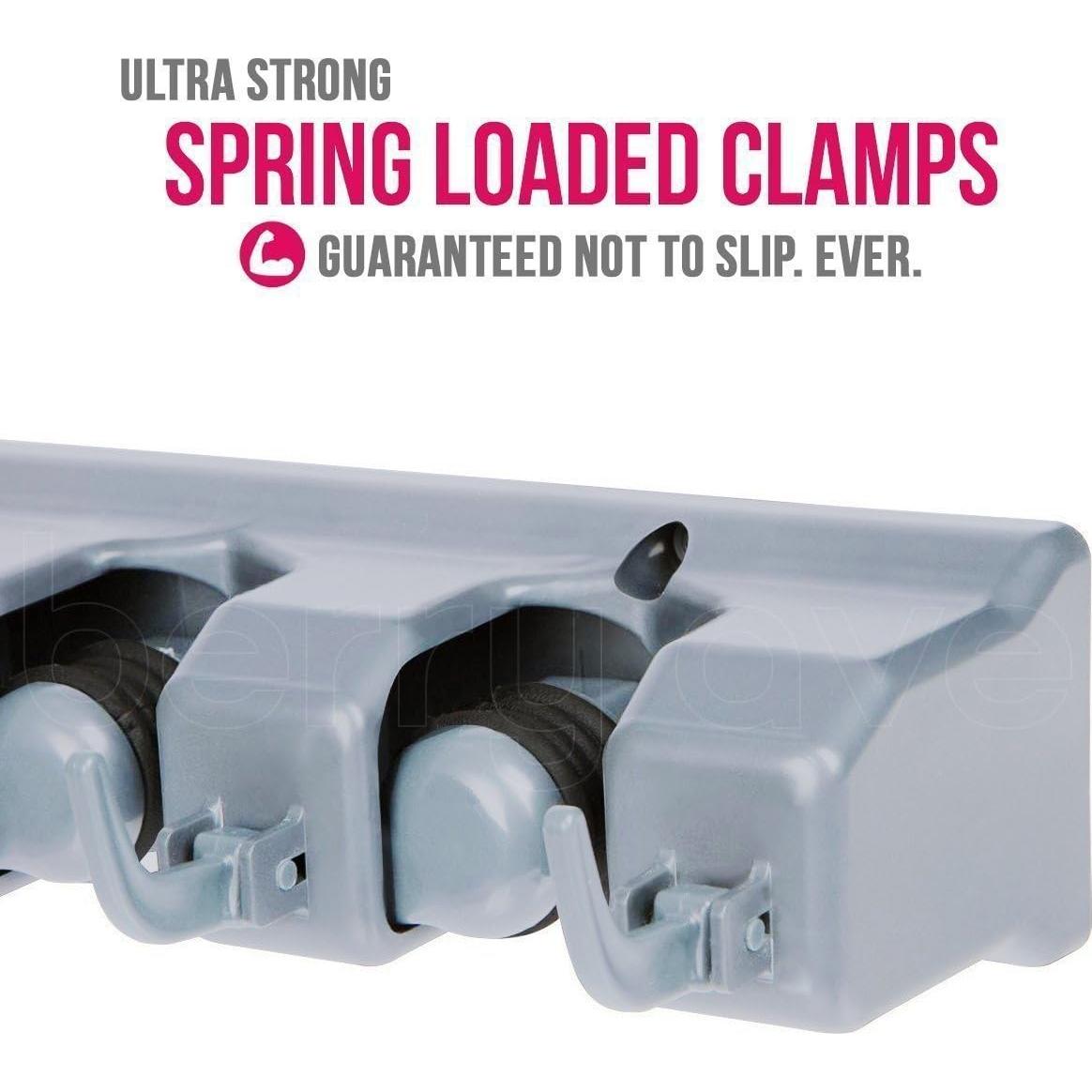 Soporte de Escobas Berry Ave Montado en Pared con 11 Ranuras