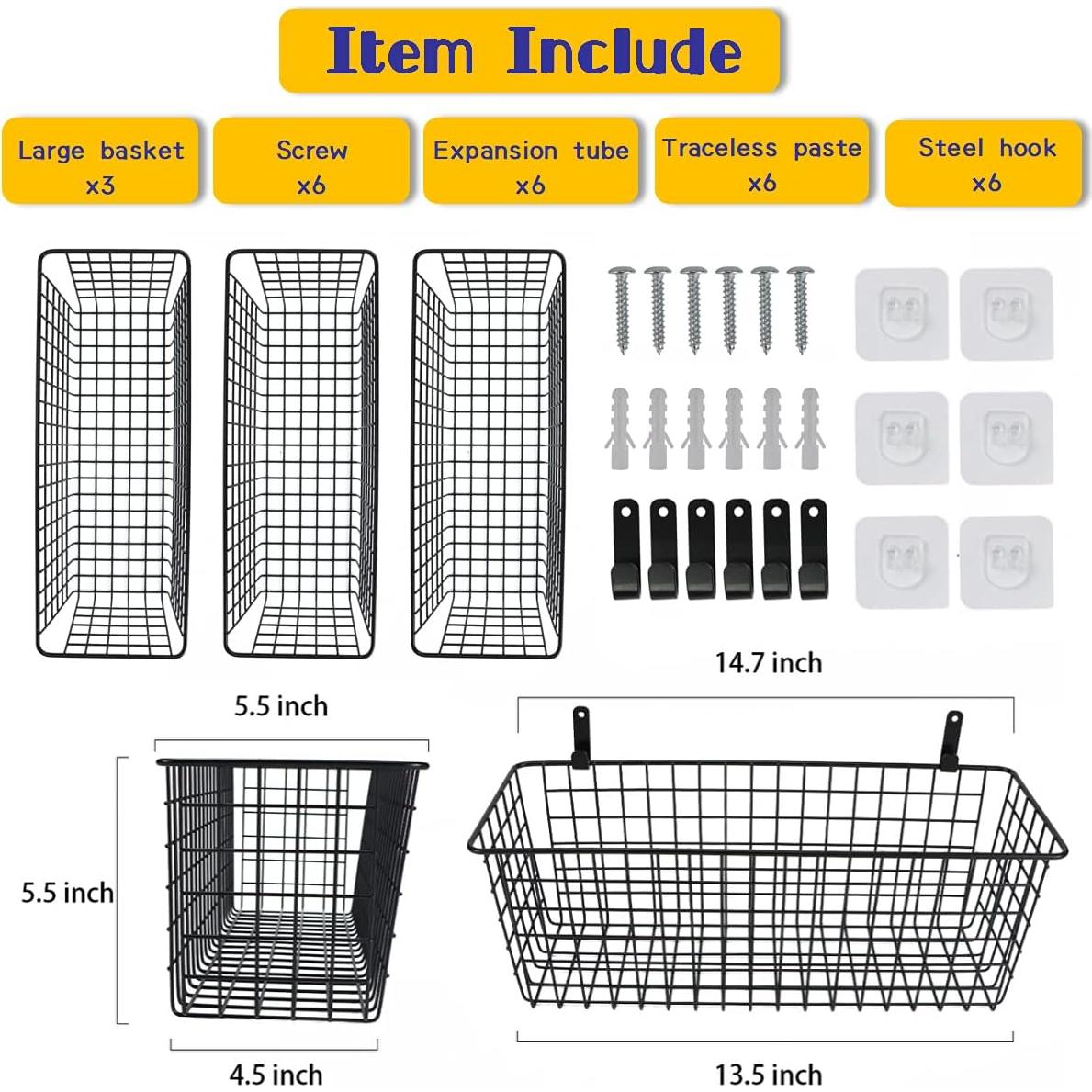 Cestas de Alambre Colgantes JOBEN Extra Grande 18.14 kg