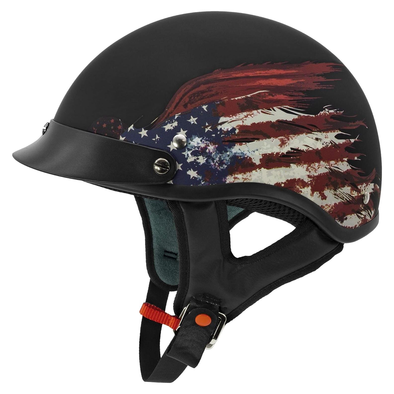 Casco VCAN V5 Cruiser Half Face Negro XL