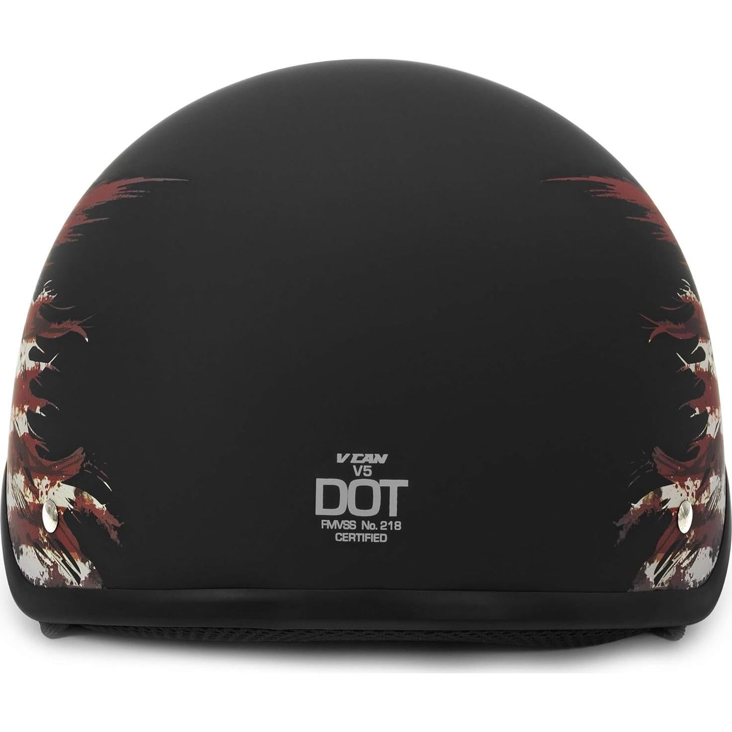 Casco VCAN V5 Cruiser Half Face Negro XL