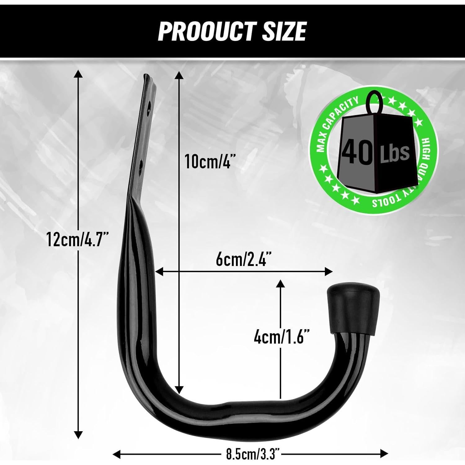 Ganchos de Almacenamiento para Garaje SWANLAKE 12 Piezas Metal