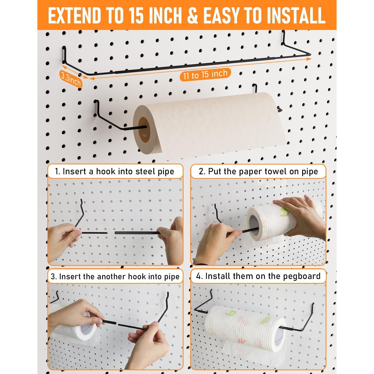 Kit Organizador de Tablero de Clavos INCLY 30 Piezas Accesorios