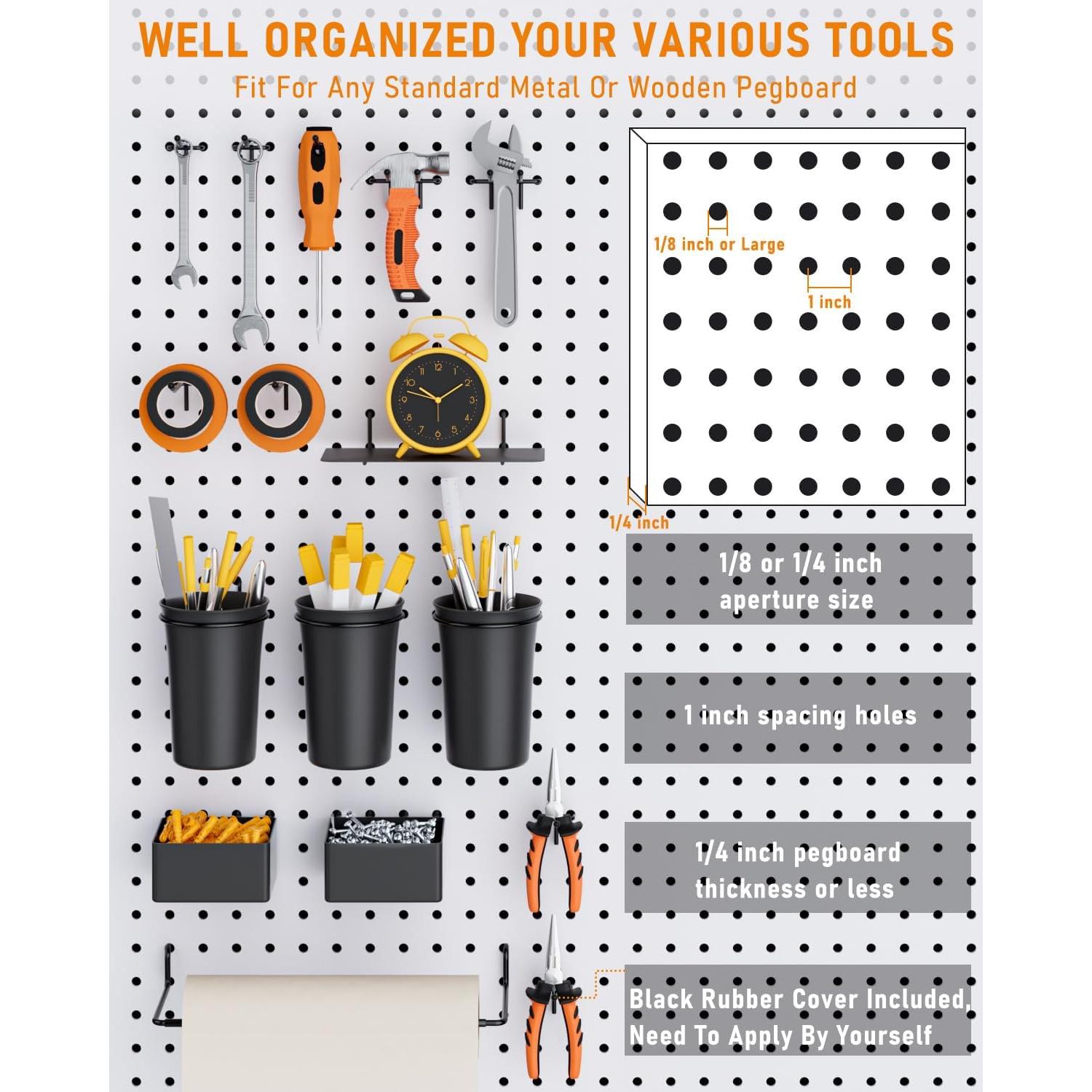 Kit Organizador de Tablero de Clavos INCLY 30 Piezas Accesorios