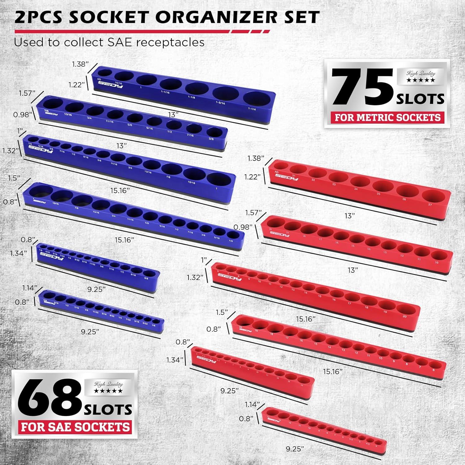 Juego organizador zócalos magnéticos 12 piezas SEDY 5 mm