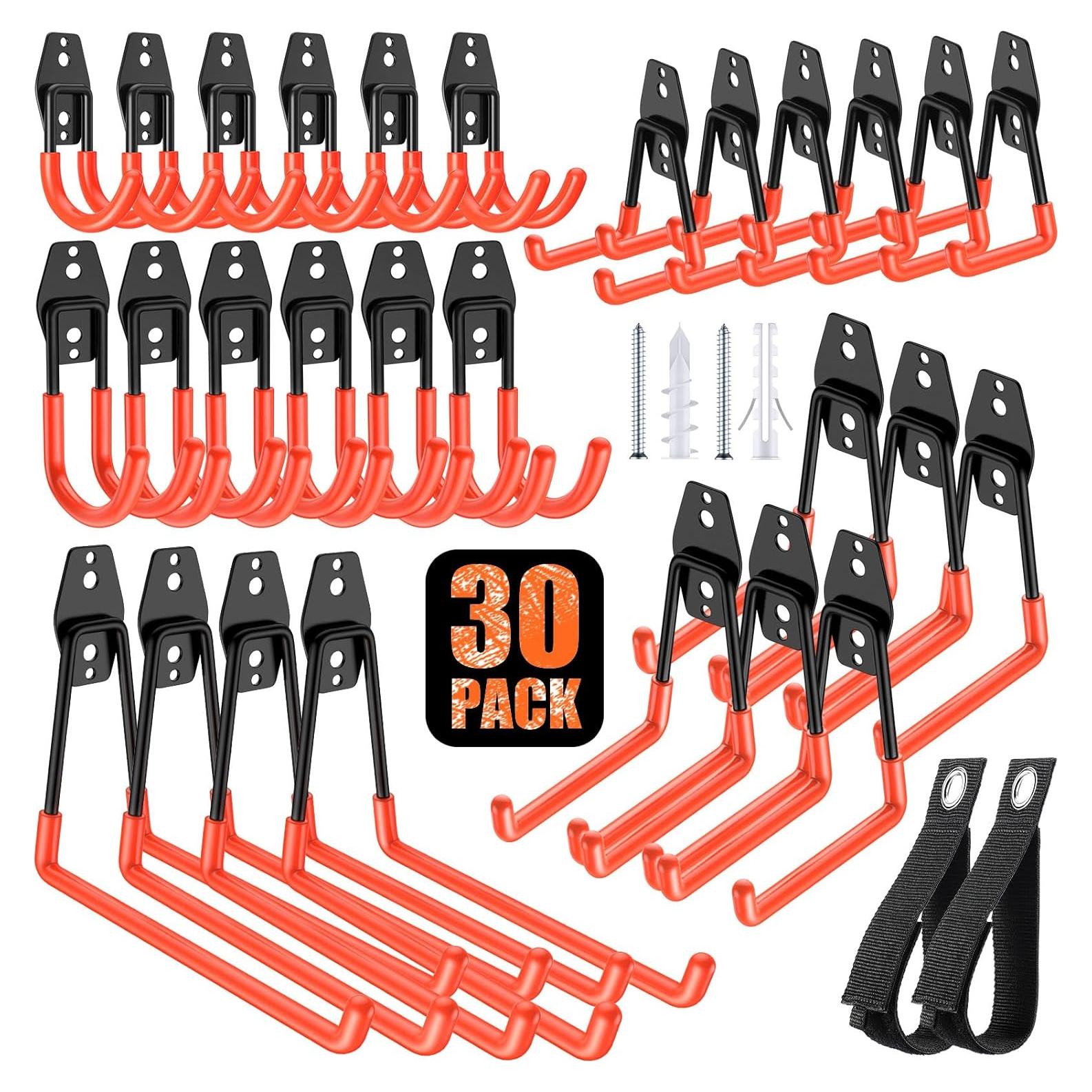 Ganchos de Garaje MIKRUI 30 Piezas Antideslizantes 4.61kg