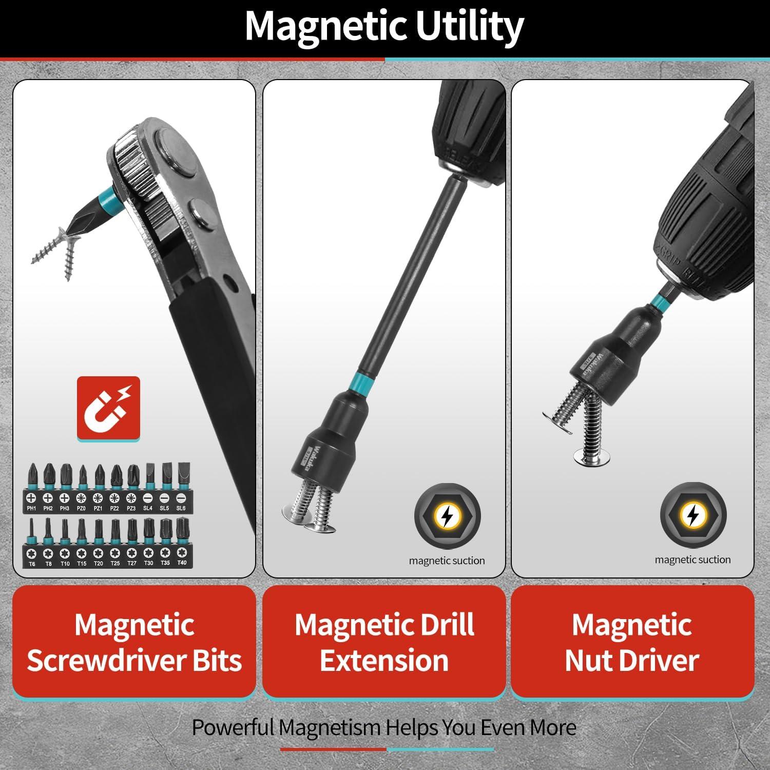 Juego de Destornilladores Magnéticos 60PCS WaKuKa - SAE y Métricos
