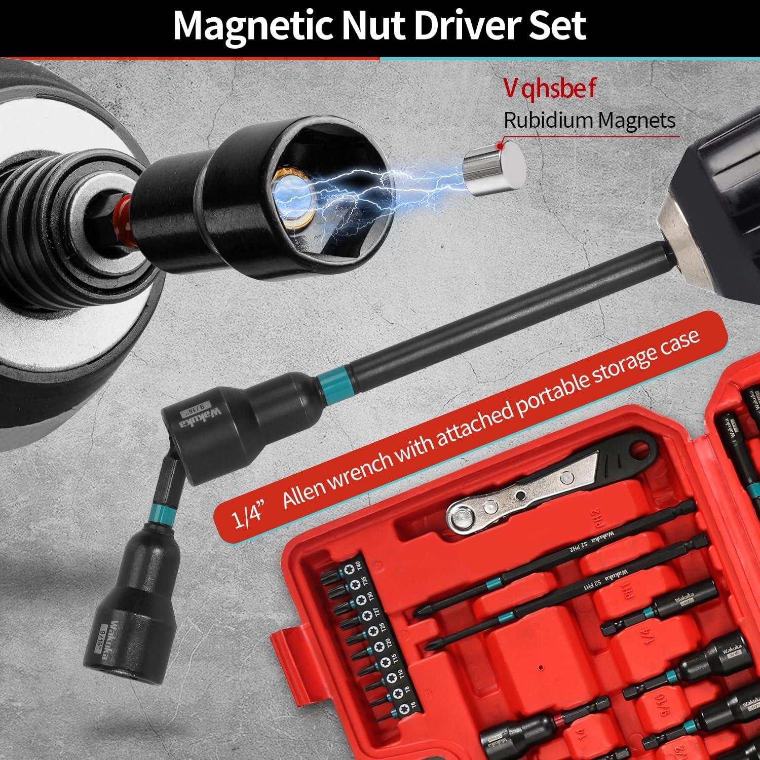 Juego de Destornilladores Magnéticos 60PCS WaKuKa - SAE y Métricos