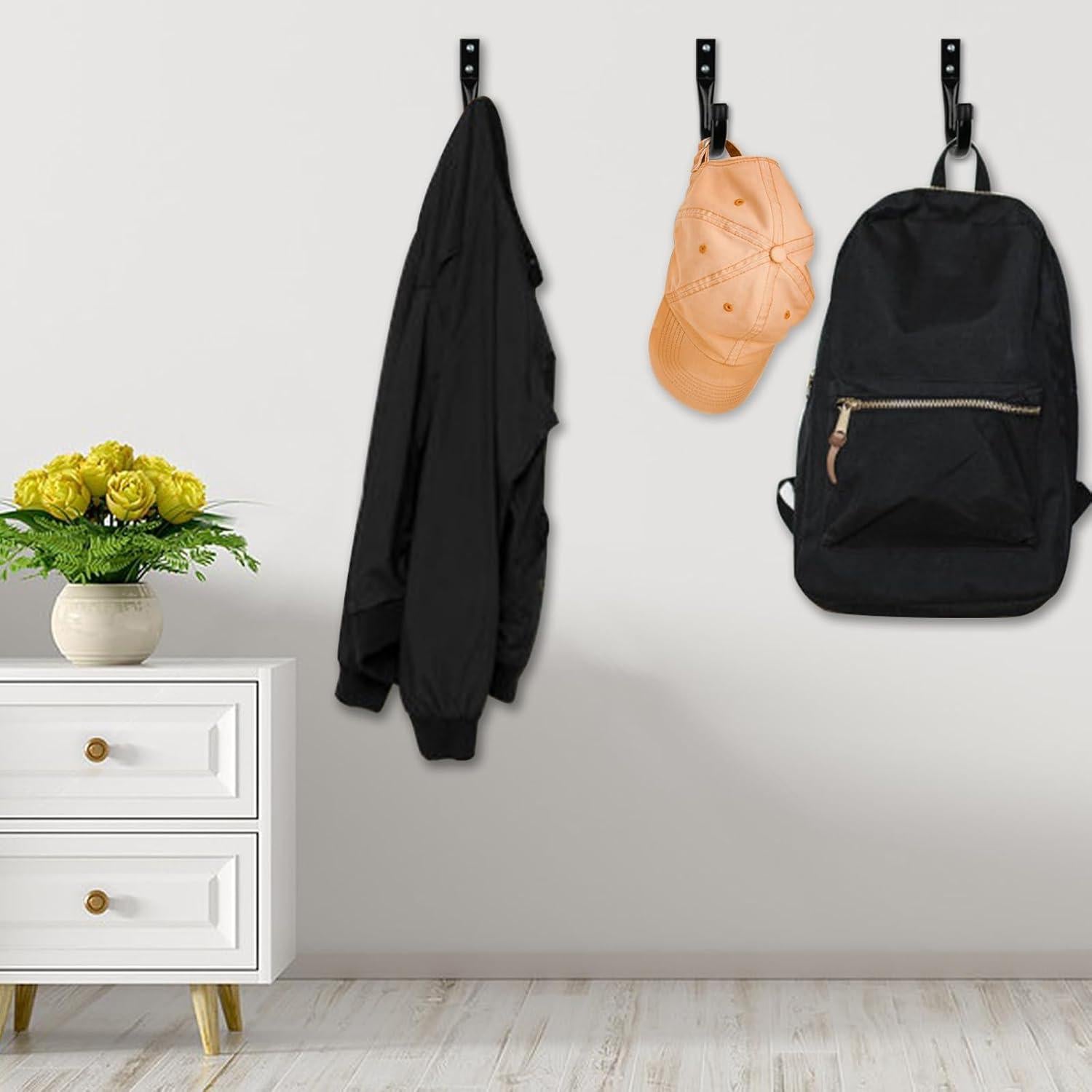 Ganchos de Pared KURUI Alta Resistencia 6 Piezas 31.75 kg