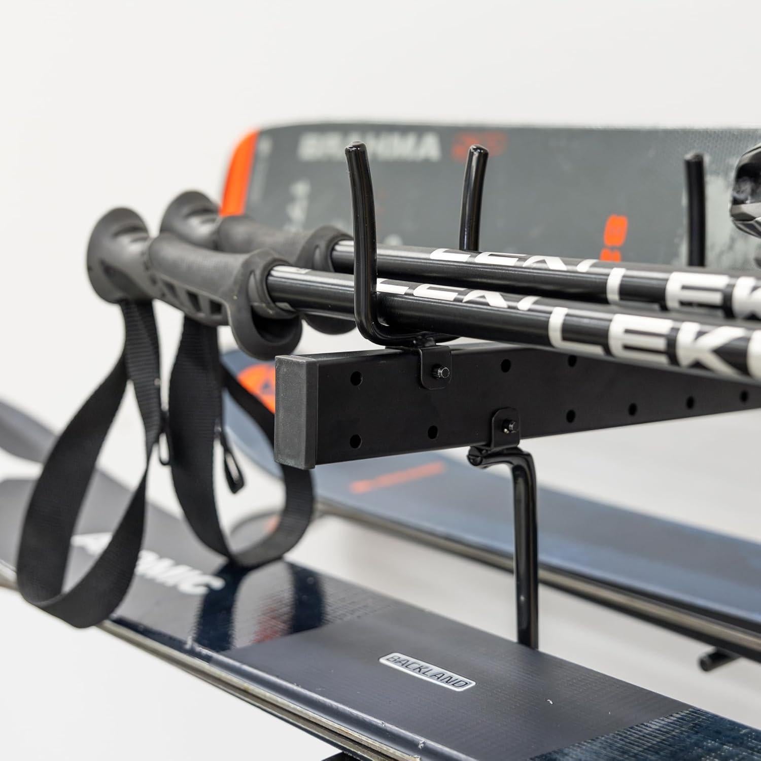 Soporte de Almacenamiento para Esquís y Snowboards StoreYourBoard, Montaje en Pared, Soporta 4 Pares