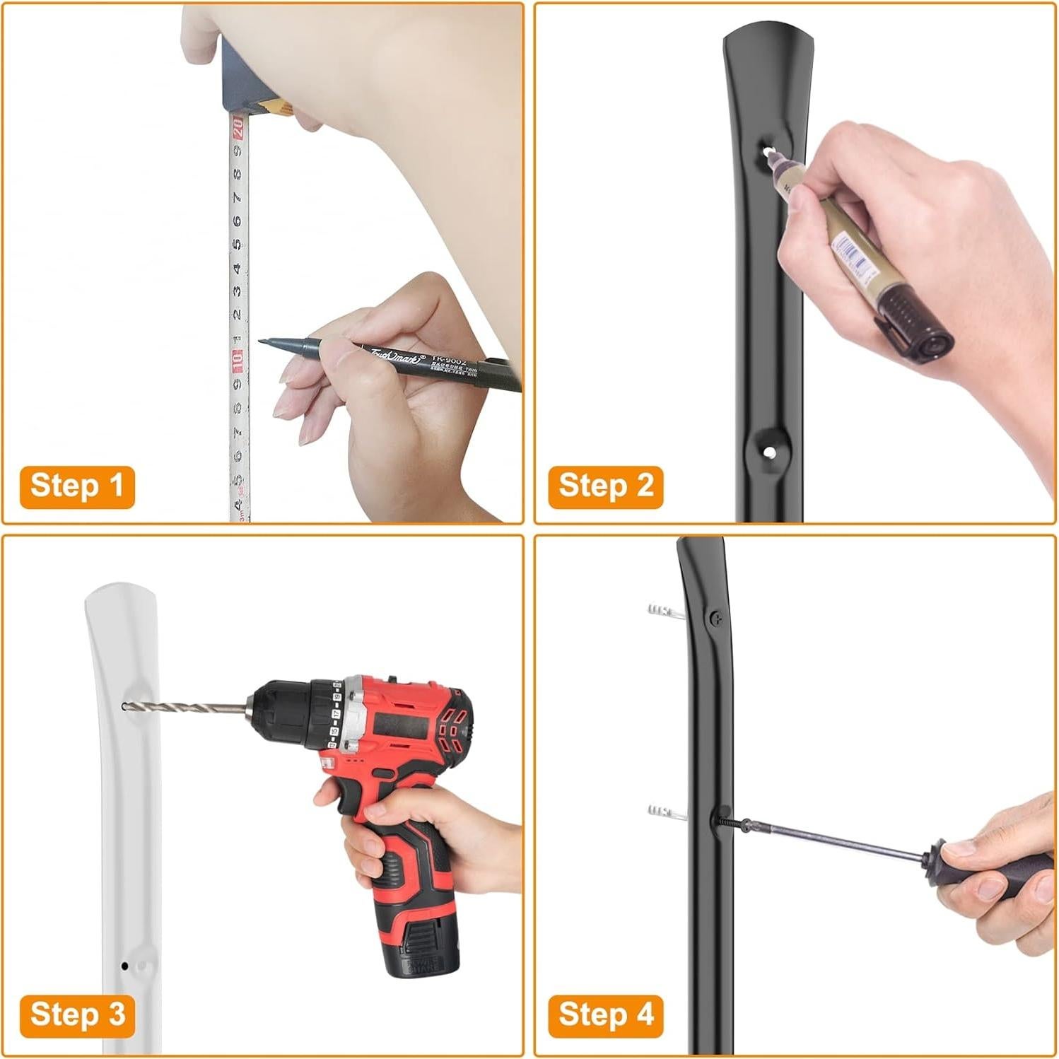 Soporte de Almacenamiento de Kayak WALMANN Negro Pack de 4