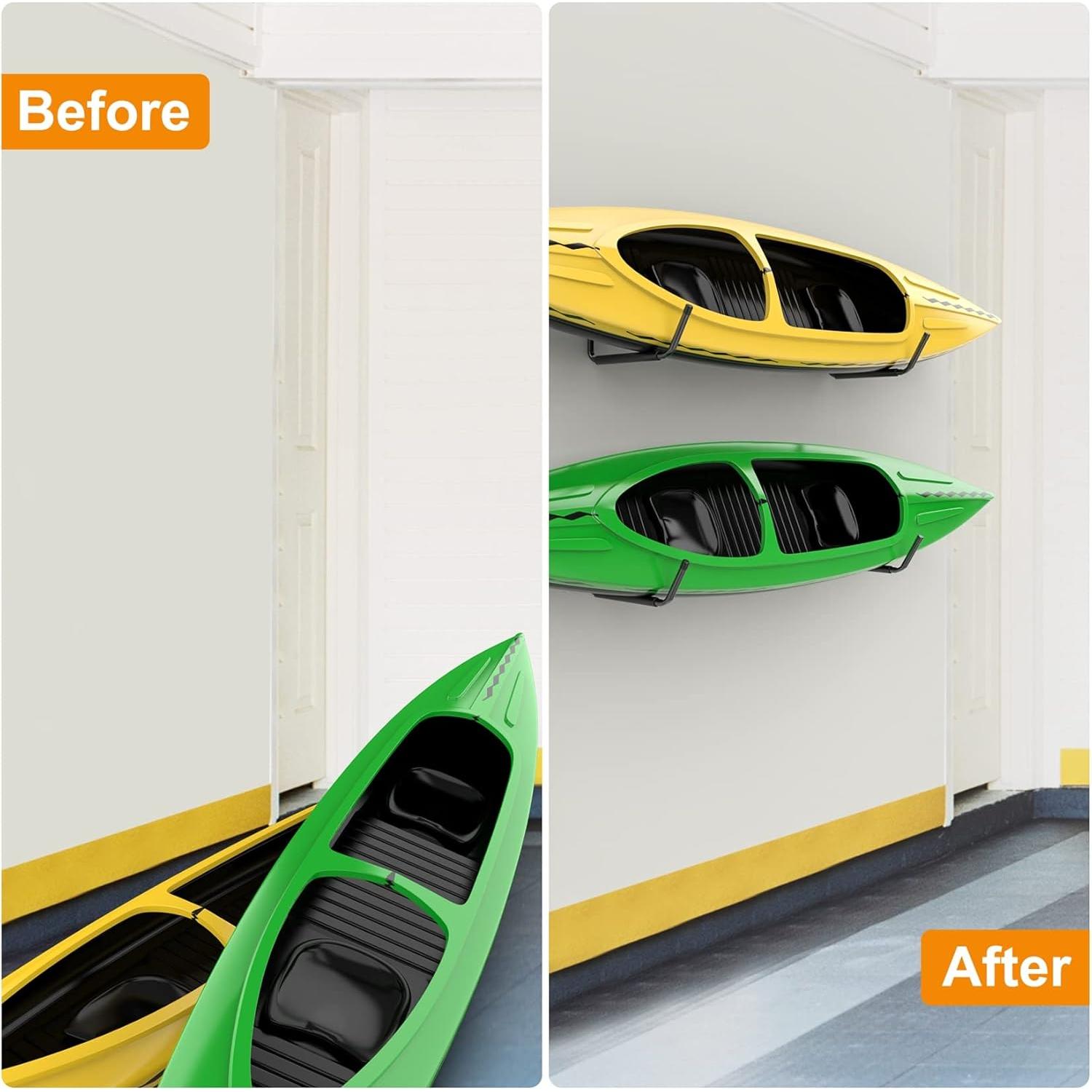 Soporte de Almacenamiento de Kayak WALMANN Negro Pack de 4