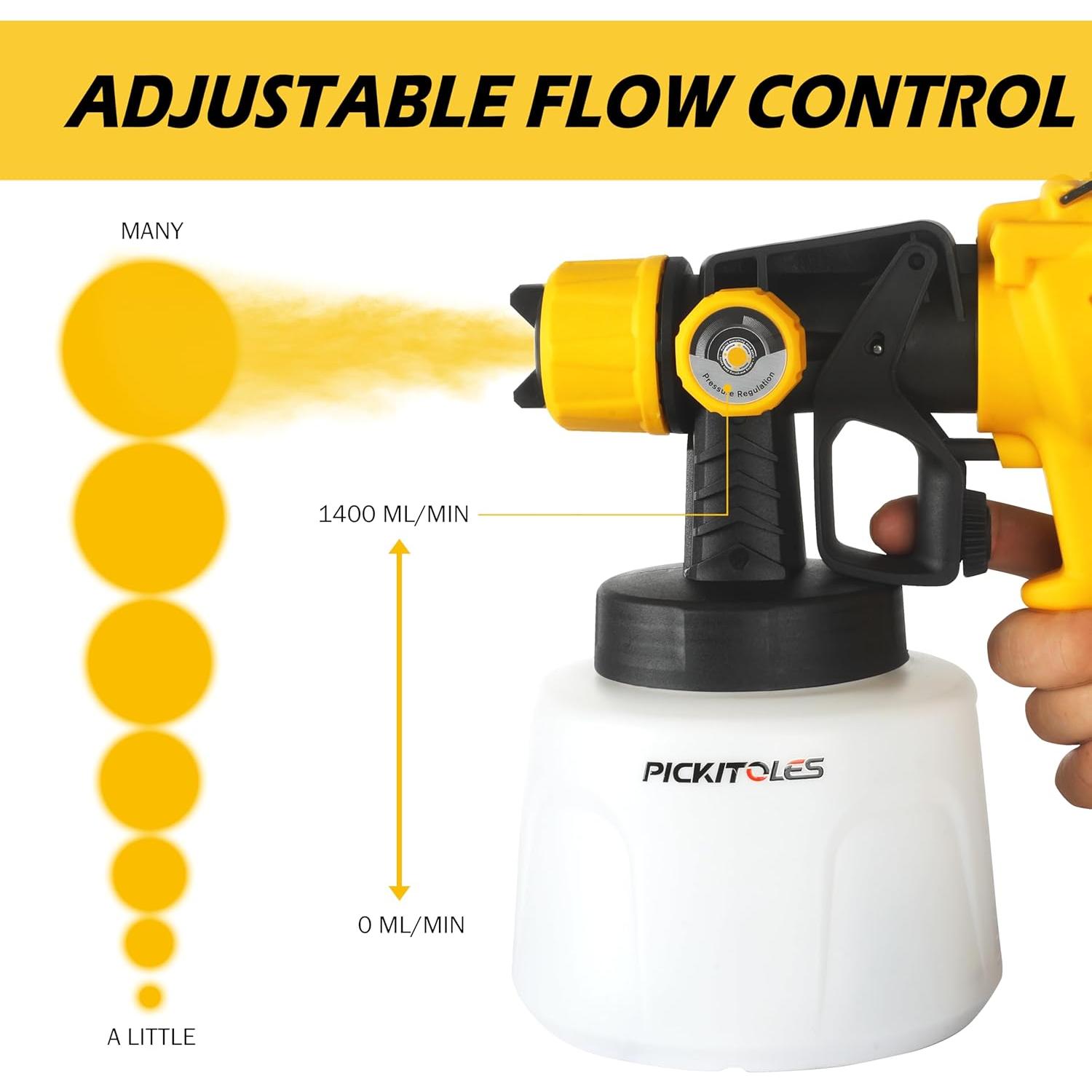 Pistola de pintura eléctrica PICKITOLES EPQ-X 1000W 1400ml