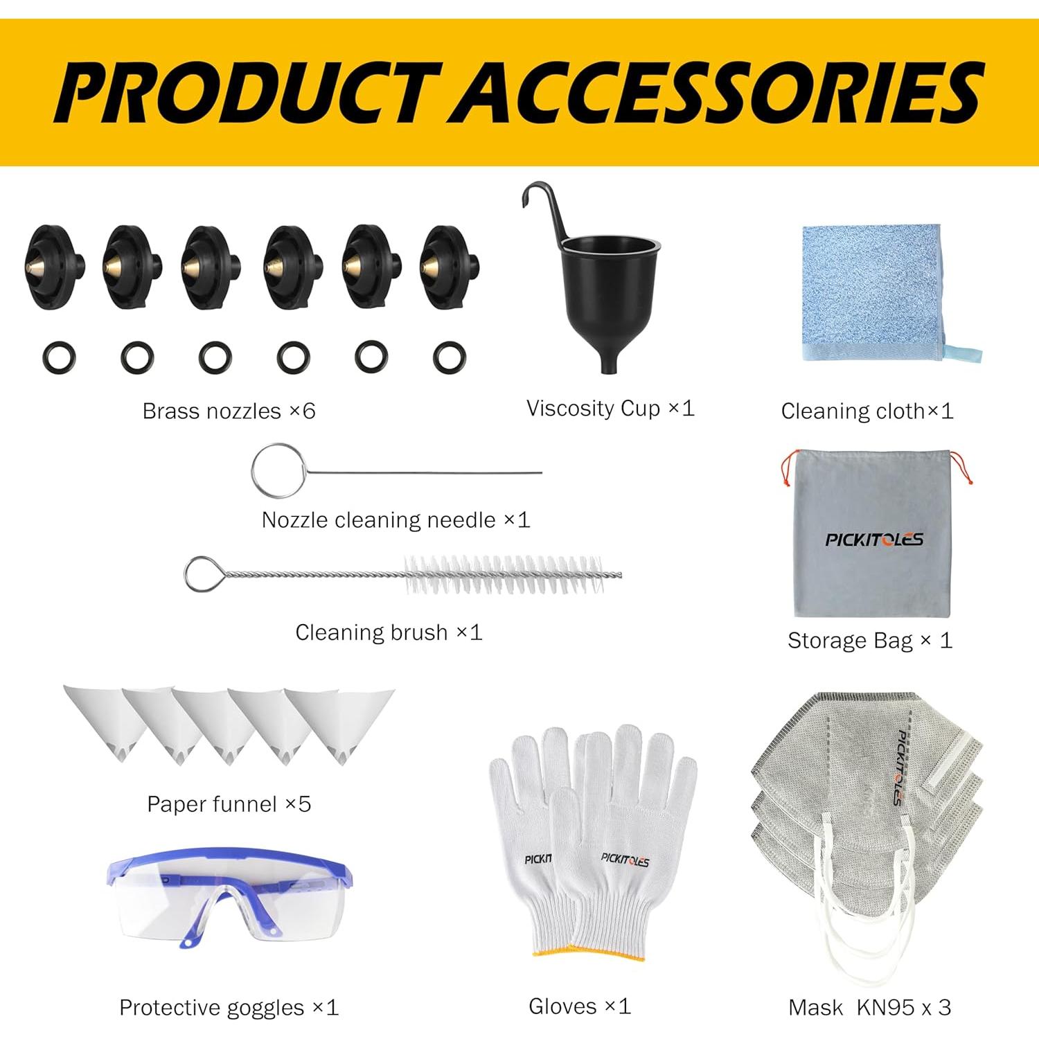 Pistola de pintura eléctrica PICKITOLES EPQ-X 1000W 1400ml