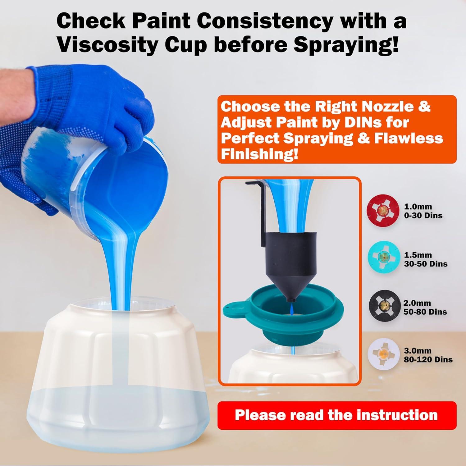 Pulverizador de Pintura Eléctrico AV Steel 700W 1200ml 4 Boquillas