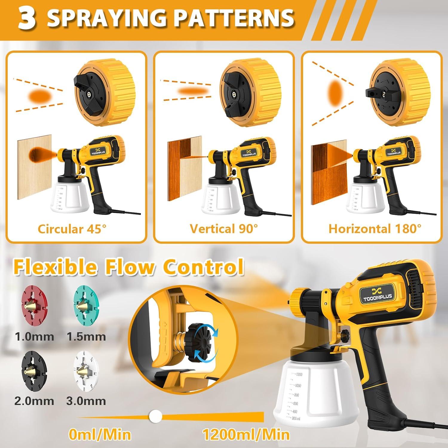 Pulverizador de Pintura Eléctrico Tooomplus 700W 4 Boquillas