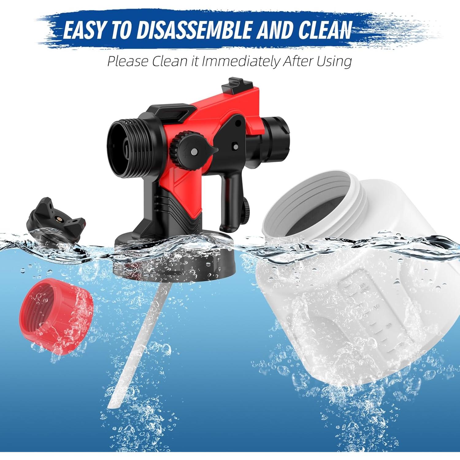 Pulverizador de pintura eléctrica HVLP 850W Pokk con 6 boquillas