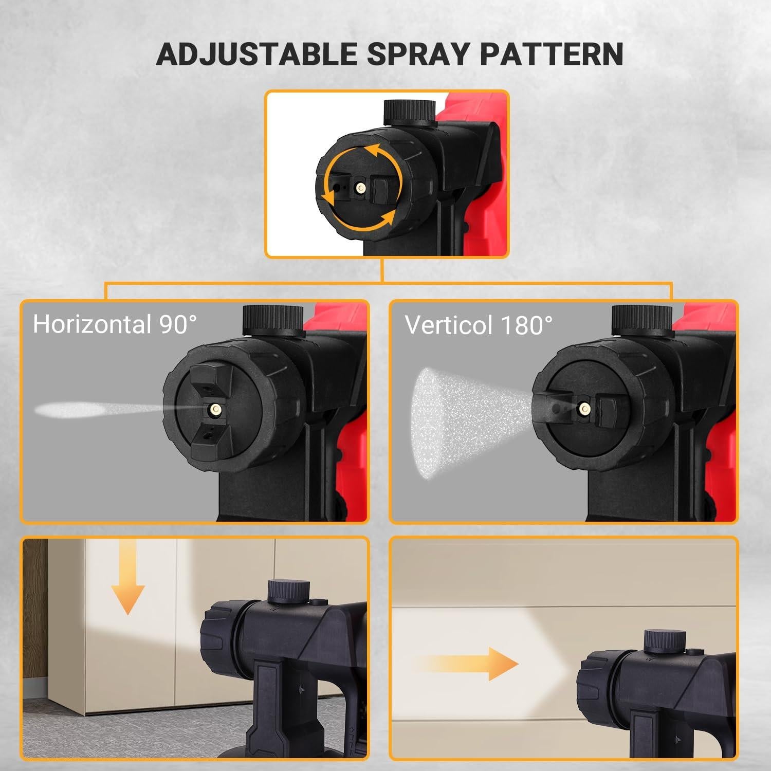 Pistola de Pulverización DEKOPRO 700W HVLP 800ml 4 Boquillas