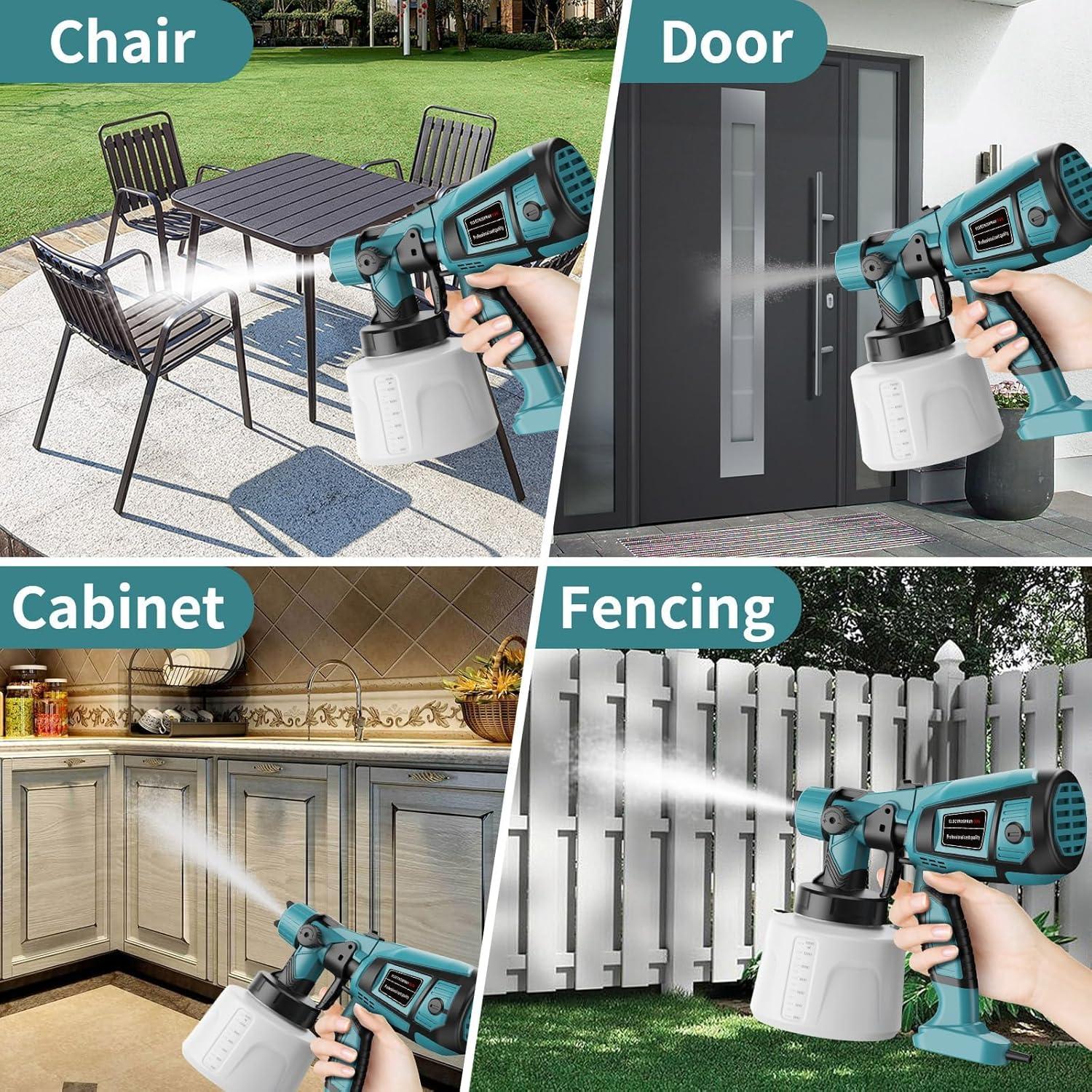 Pulverizador de Pintura Eléctrico EFEKOL 1000W 1400ml 4 Boquillas