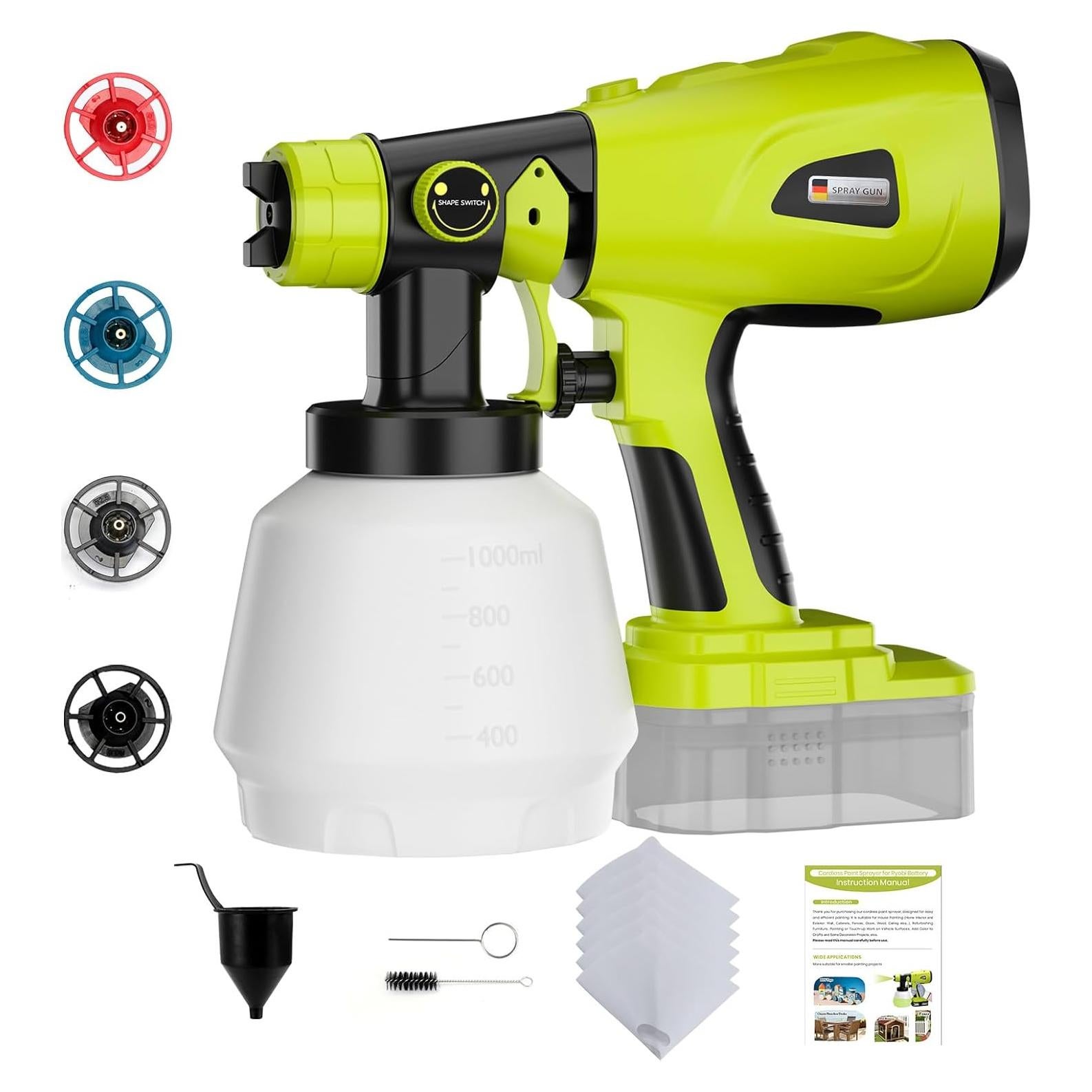 Pulverizador de pintura inalámbrico Ryobi 18V 1000ml HVLP