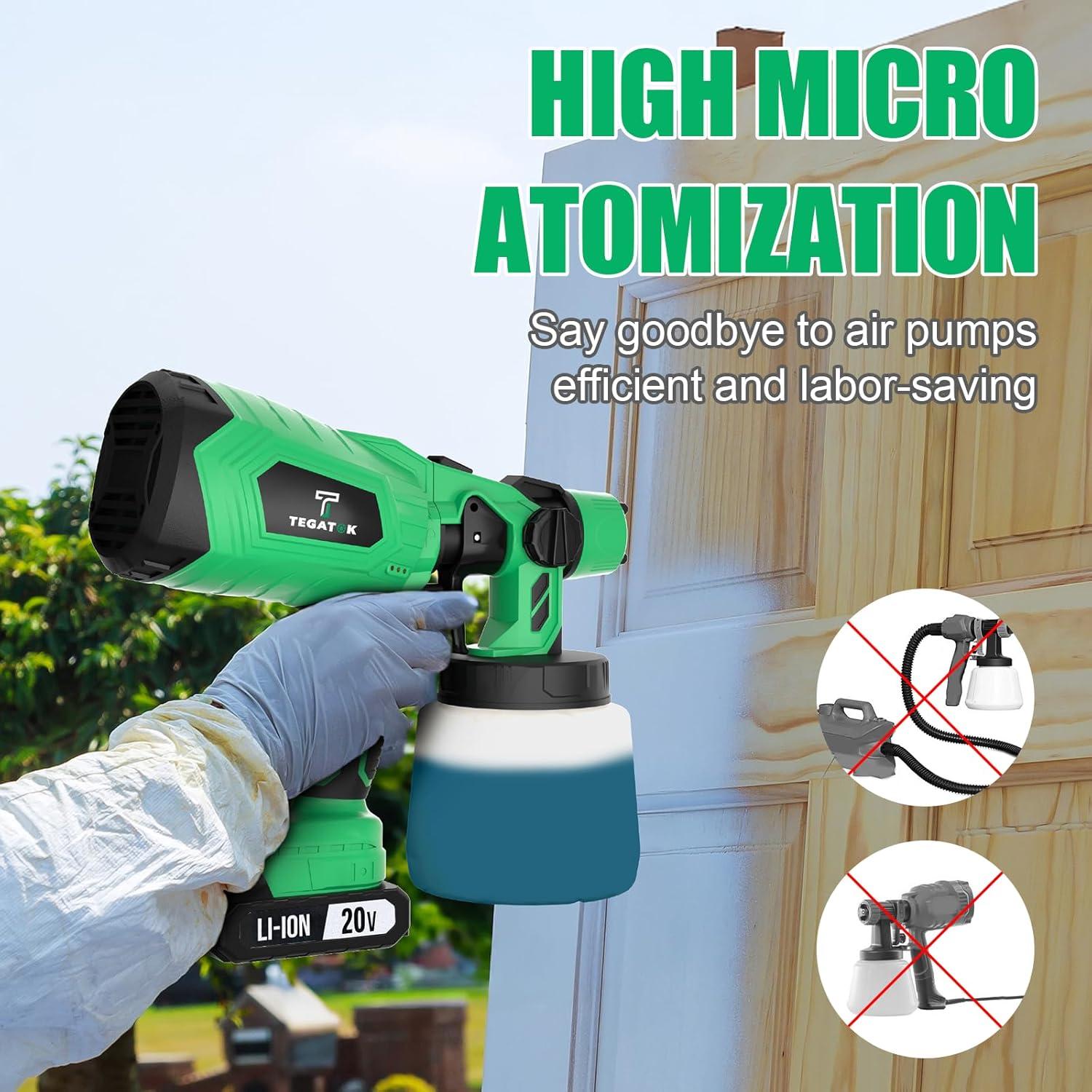 Pulverizador de pintura inalámbrico Tegatok CPS-20B 1.65kg