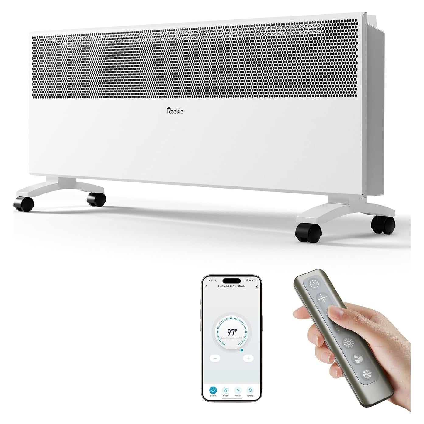 Calefactor Eléctrico Reekie HP2401-15DWM 1500W Mica Infrarrojo