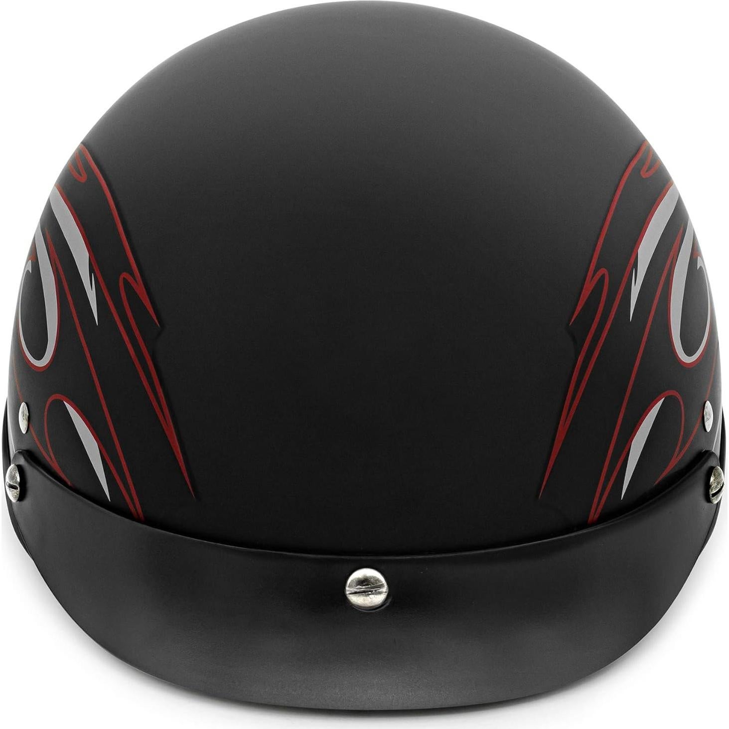 Casco de Motocicleta VCAN V5 Negro Plano con Rojo