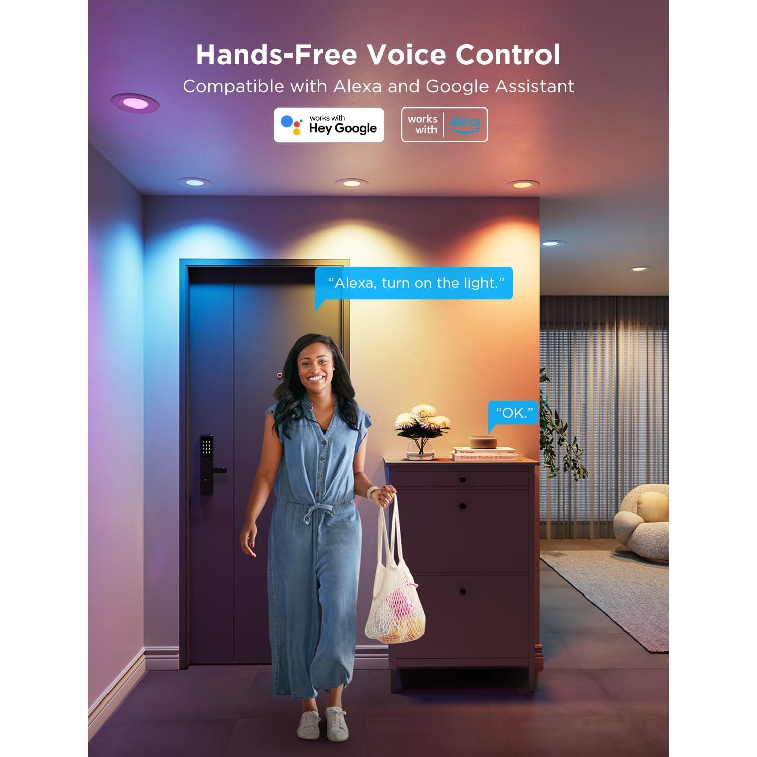 Downlights empotrados Govee H601C 6" Wi-Fi Bluetooth RGBWW 1000 lúmenes