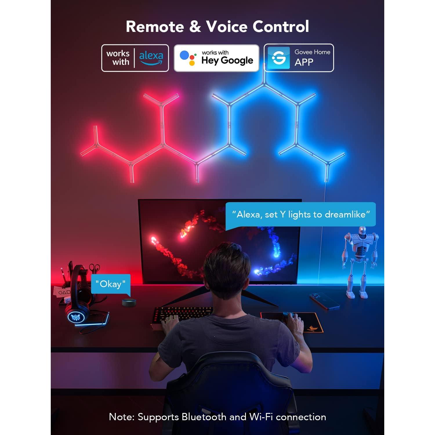 Luces LED de Pared Govee Glide Y H6065, Paquete de 7, RGBIC