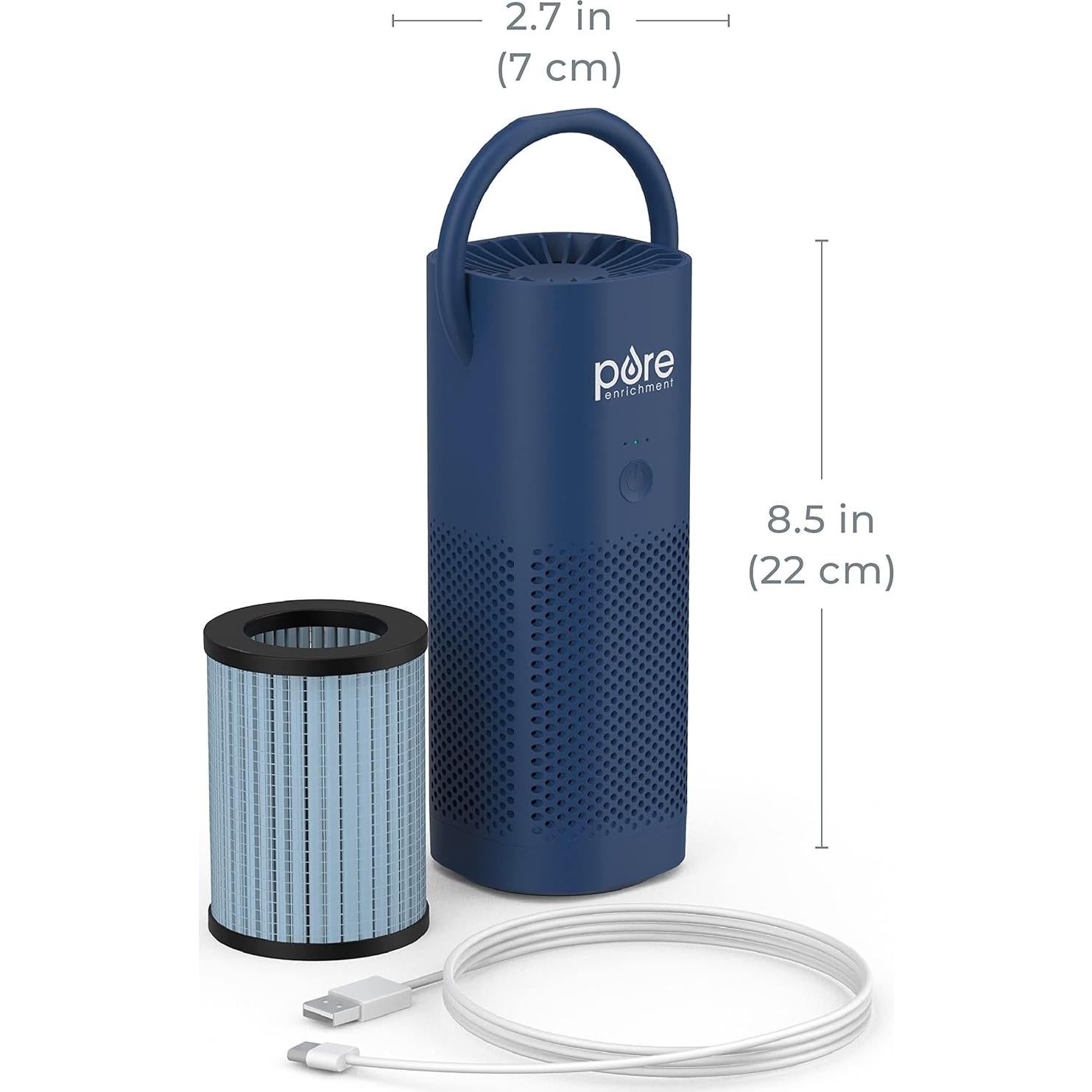 Purificador de Aire Portátil Pure Enrichment Mini HEPA Azul