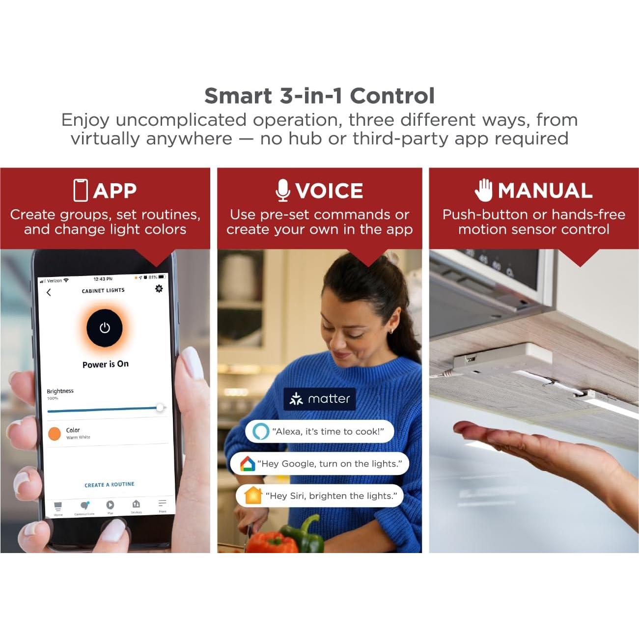 Kit de Iluminación Bajo Mueble BLACK+DECKER 6 Barras LED RGB