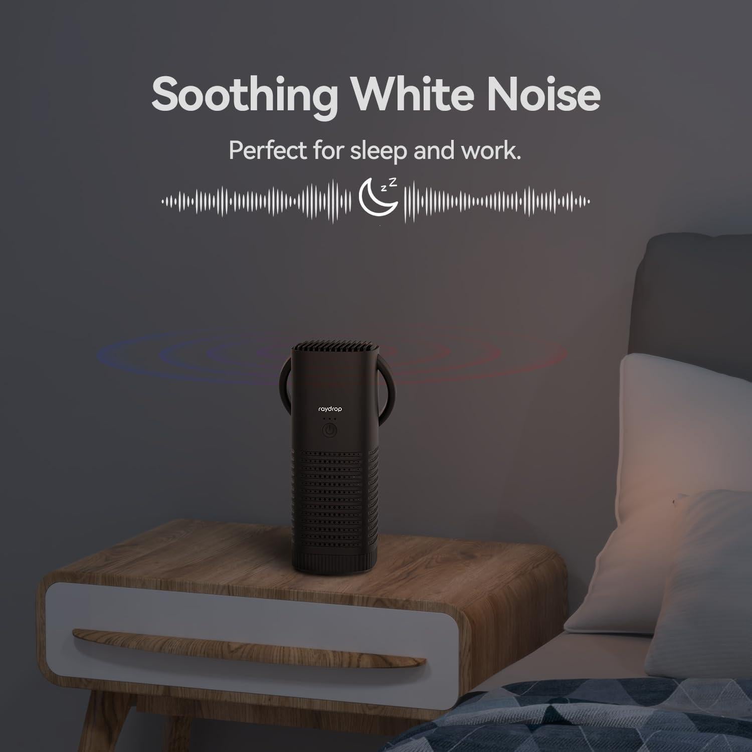 Purificador de Aire Portátil Mini Raydrop HEPA Recargable Negro