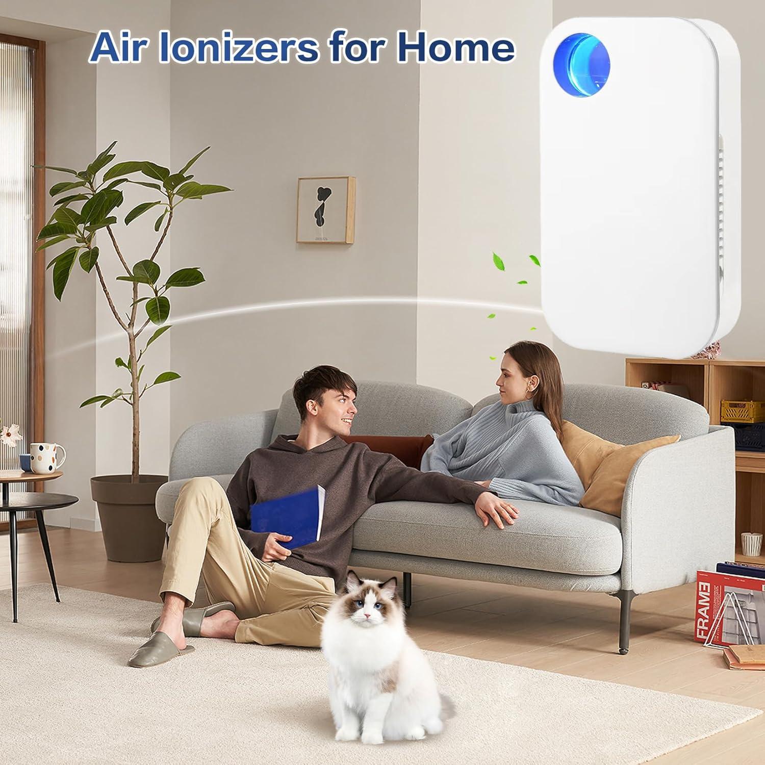 Purificador de Aire Portátil KLVEU - Ionizador Silencioso 2 Unidades