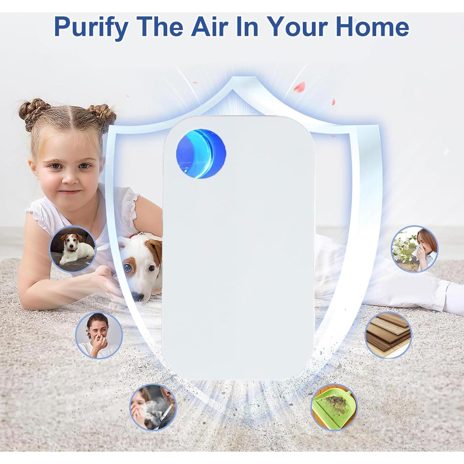 Purificador de Aire Portátil KLVEU - Ionizador Silencioso 2 Unidades