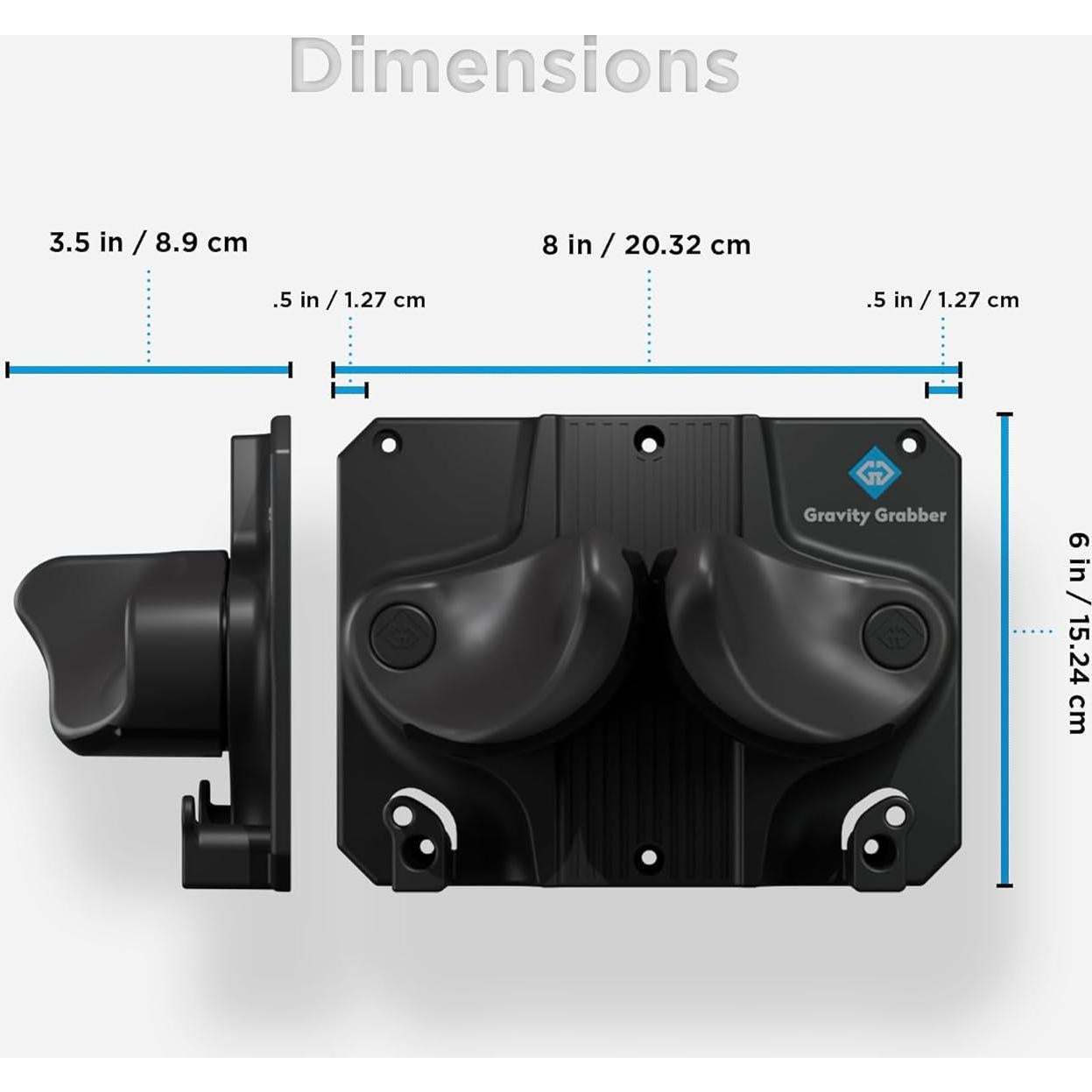 Soporte de Pared Gravity Grabber para Esquís y Snowboard - 2 Unidades - Negro
