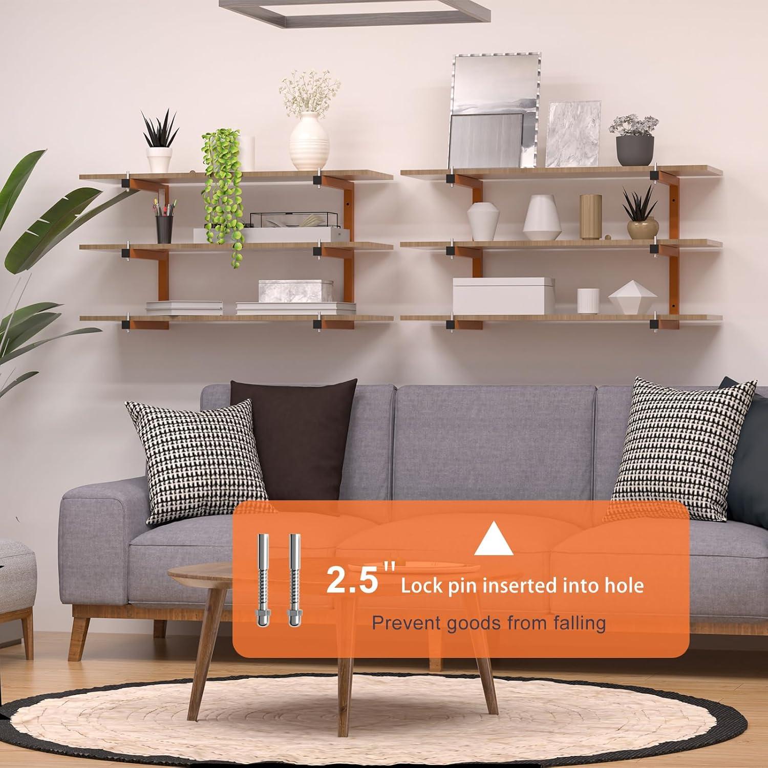 Estante de Madera Montado en Pared Acools 6 Pack 1980 kg