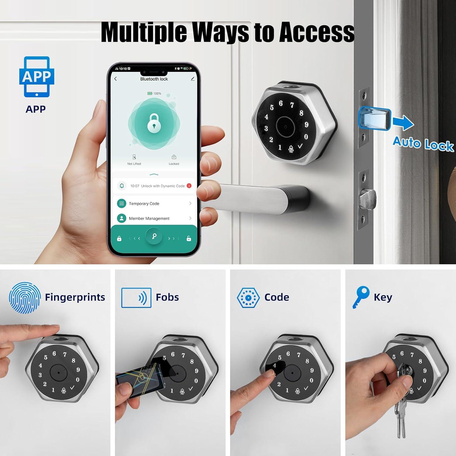 Cerradura Inteligente TooCust VK-SMARTDEADBOLT con Huella Dactilar