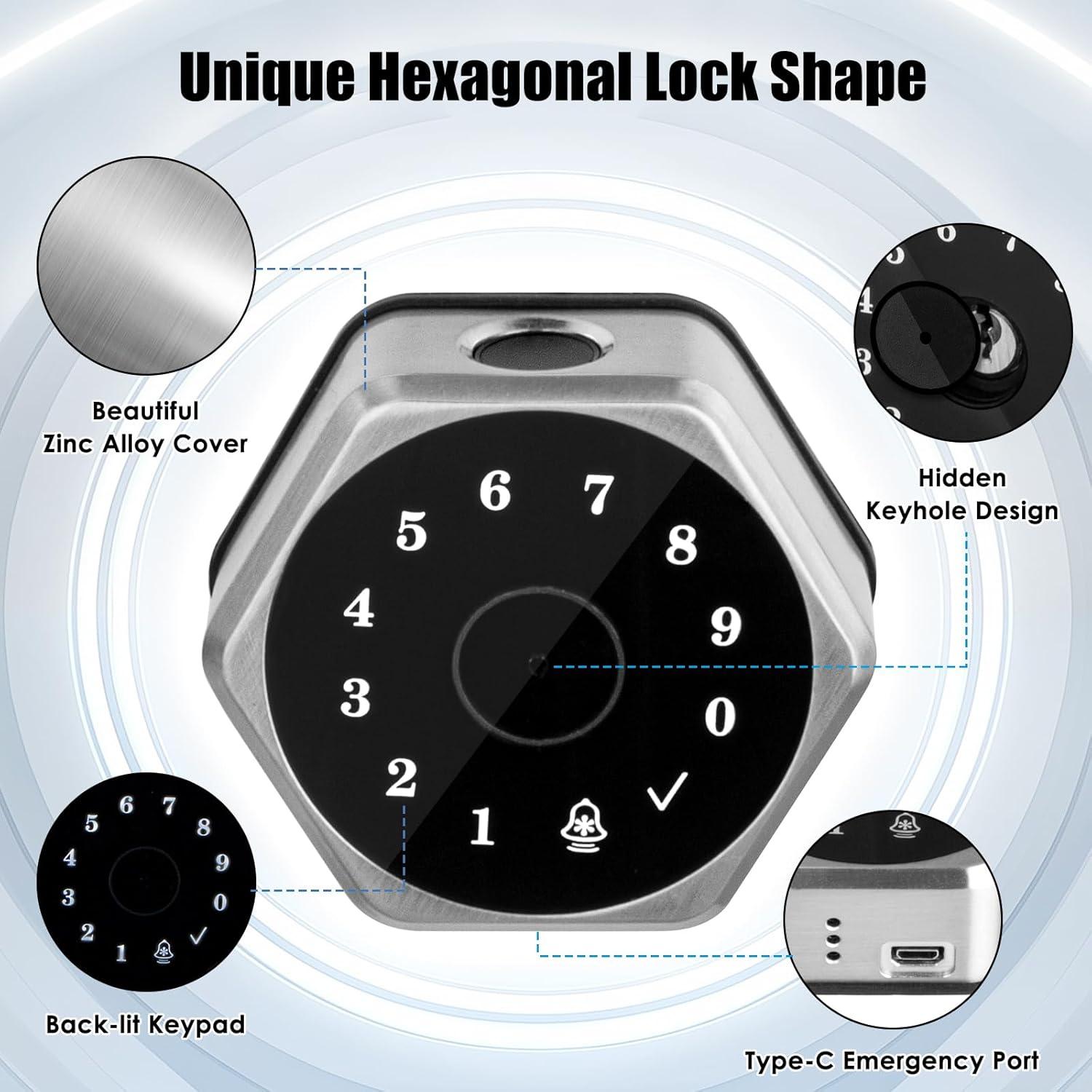 Cerradura Inteligente TooCust VK-SMARTDEADBOLT con Huella Dactilar